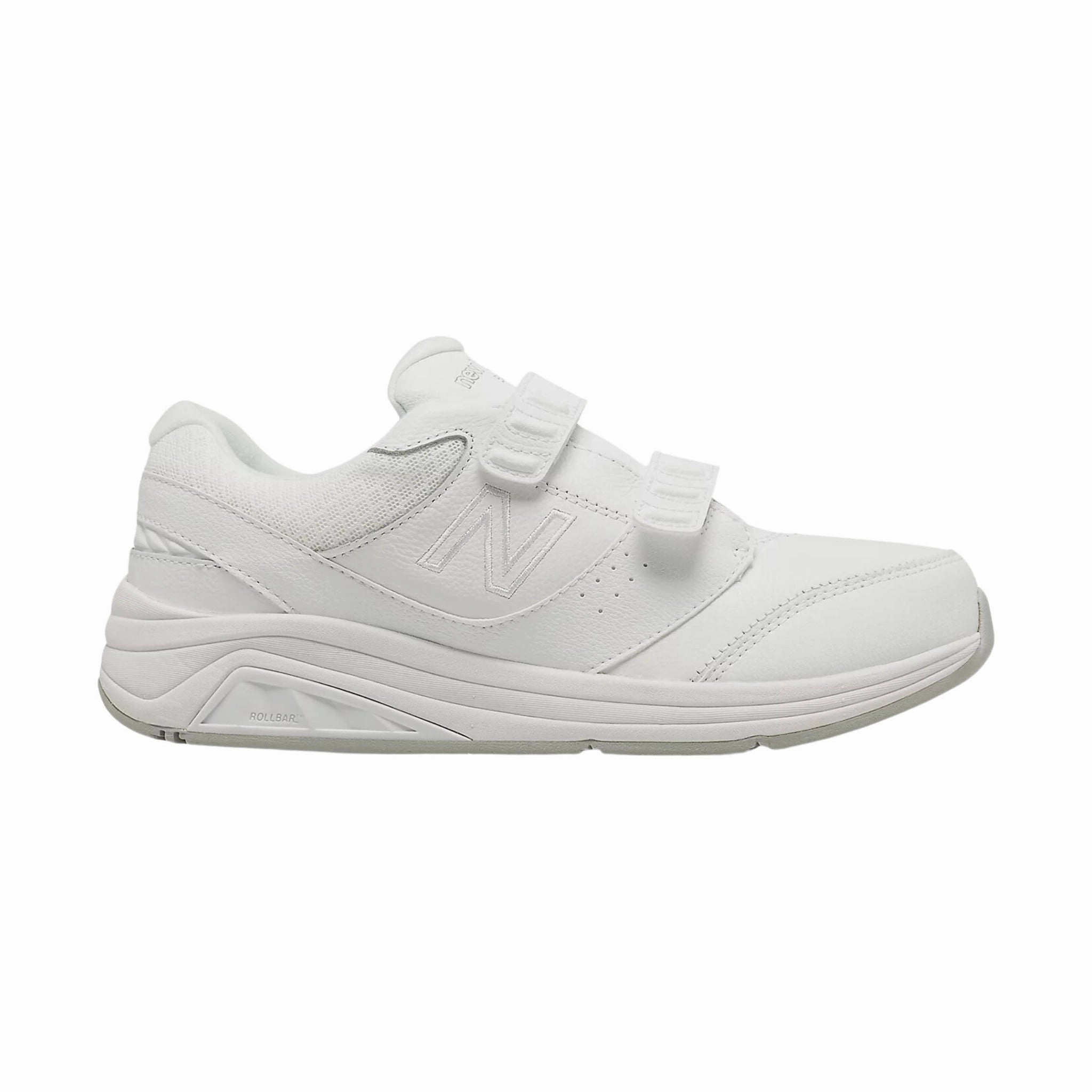 New Balance Women's Hook and Loop Leather 928v3 Walking Shoe - White Modern Comfort Speed Flex