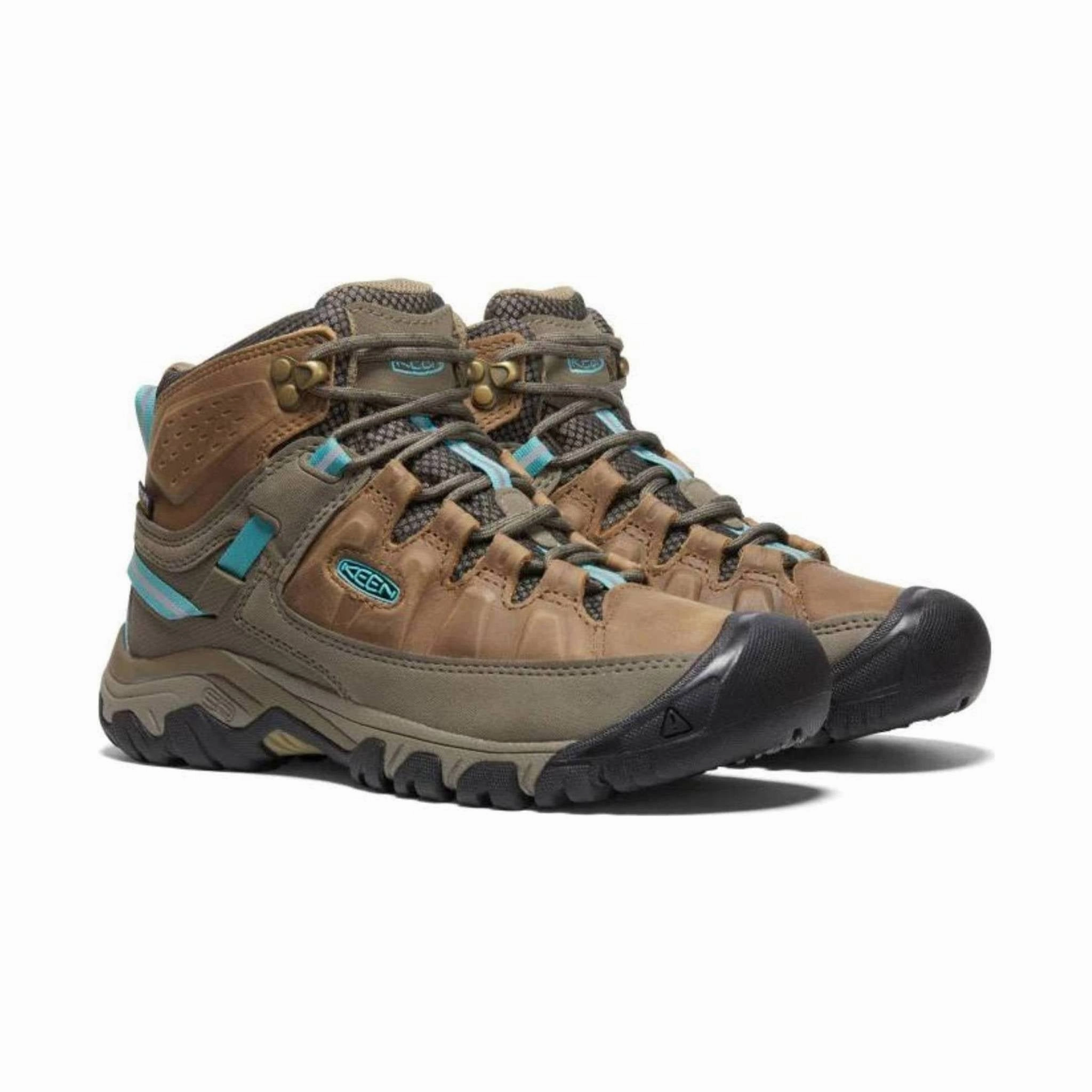 KEEN Women's Targhee III Mid Waterproof Boot - Toasted Coconut/Porcelain Hiking Enthusiast Rough Path