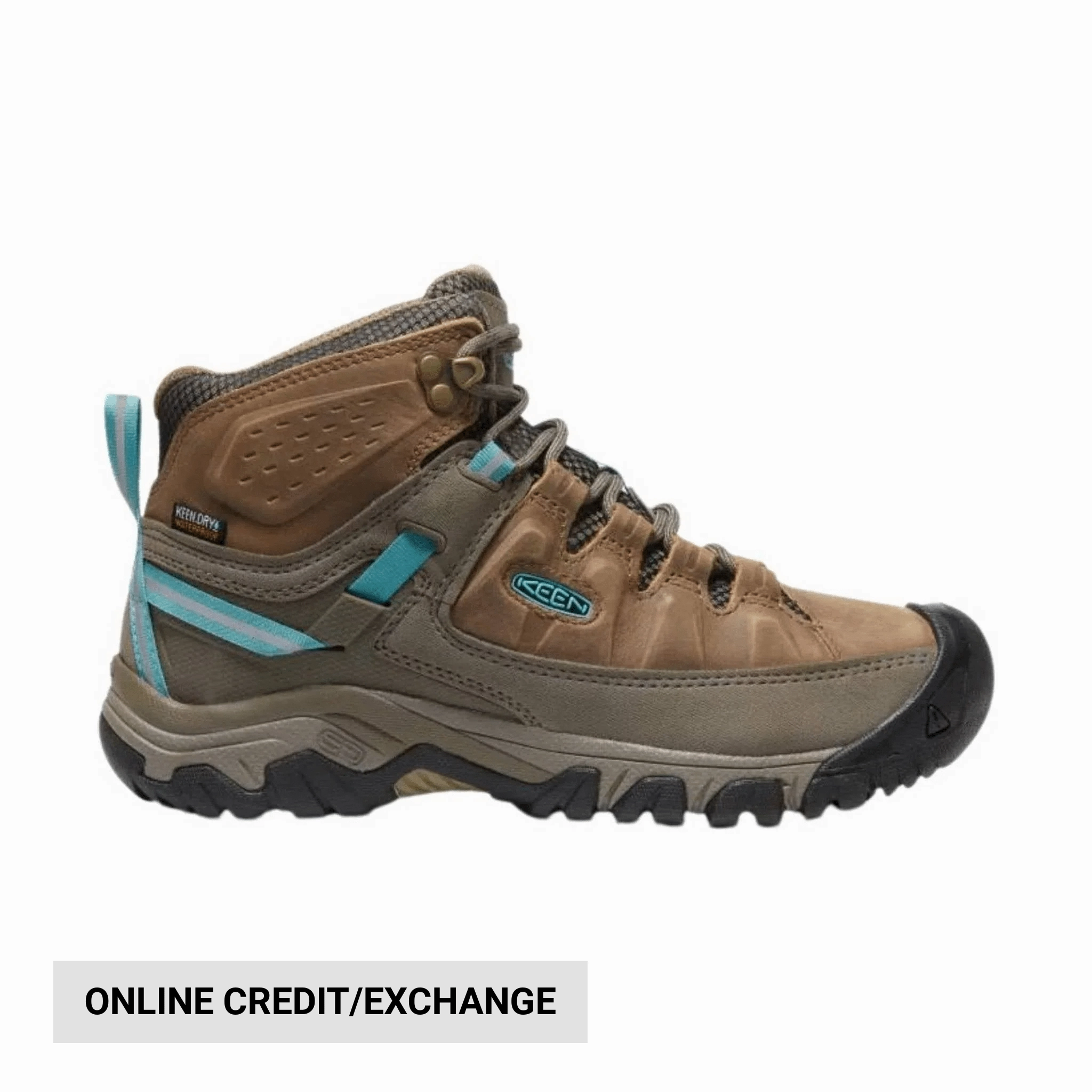 KEEN Women's Targhee III Mid Waterproof Boot - Toasted Coconut/Porcelain Quick Move ReinforcedHeel