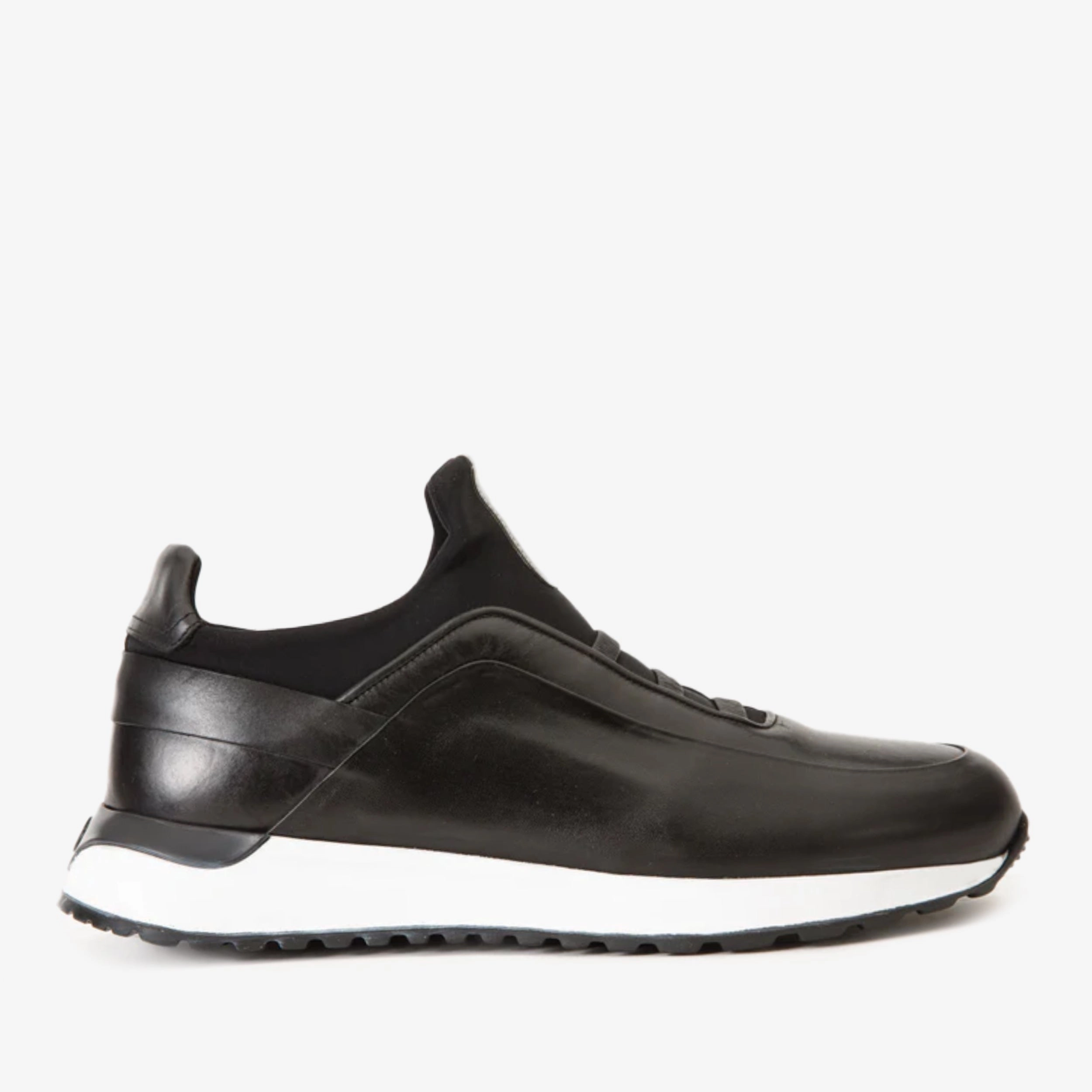 Crisp Touch The Sonoma Black Leather Men Sneaker