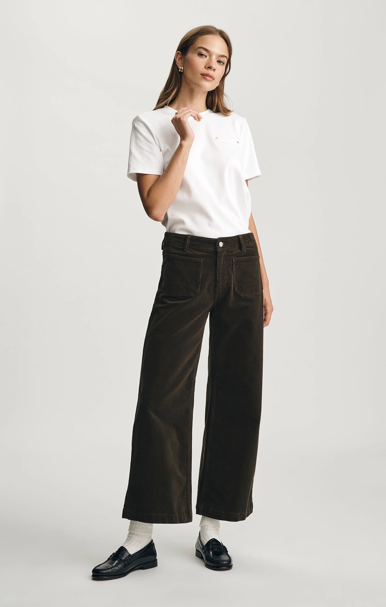 Tangle Free Cuffs PALOMA MARINE WIDE LEG IN DOLLAR BILL CORD