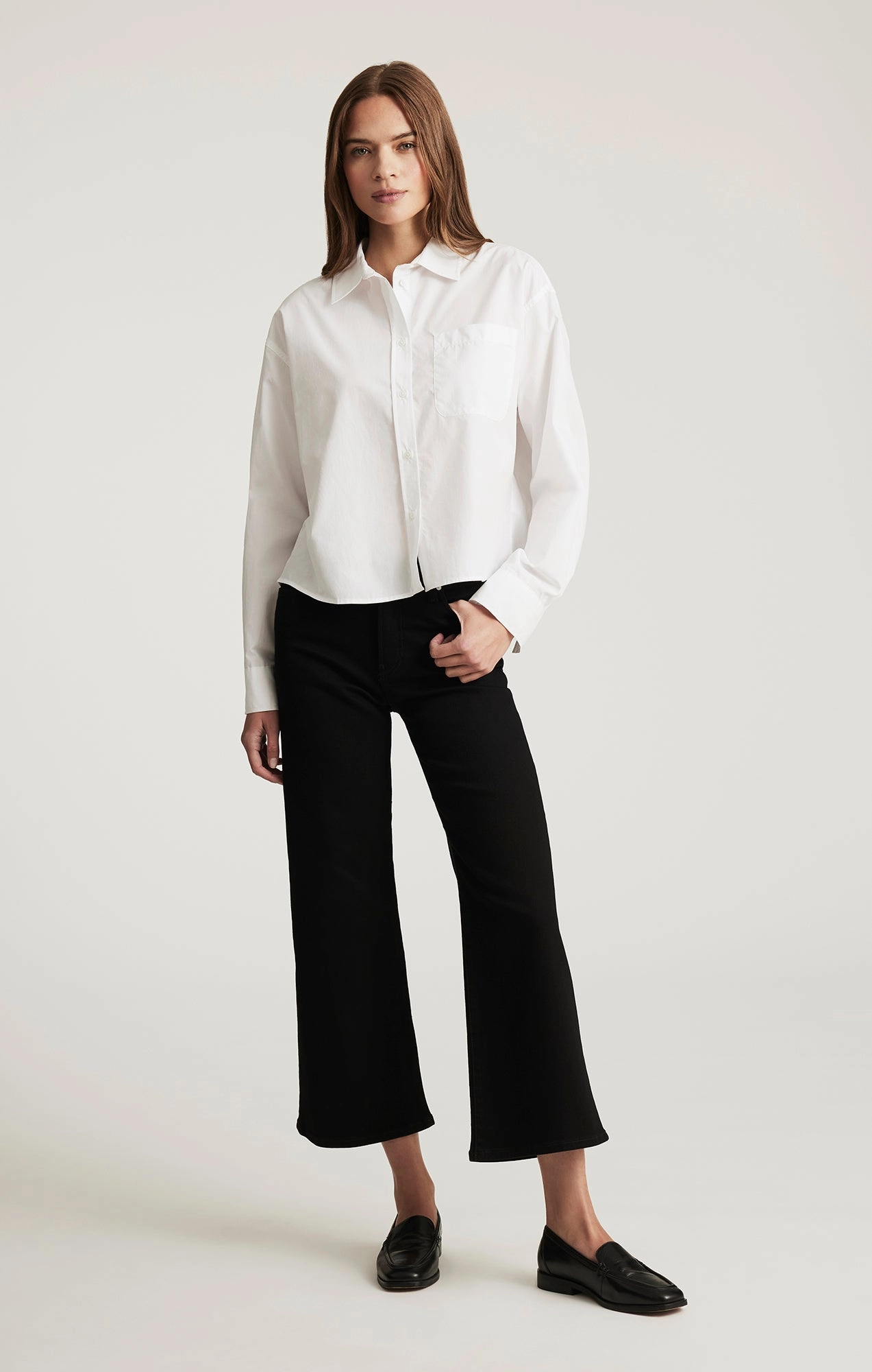 Stretch Unisex Wear Classic Wear PALOMA WIDE LEG IN BLACK FLEX BLUE