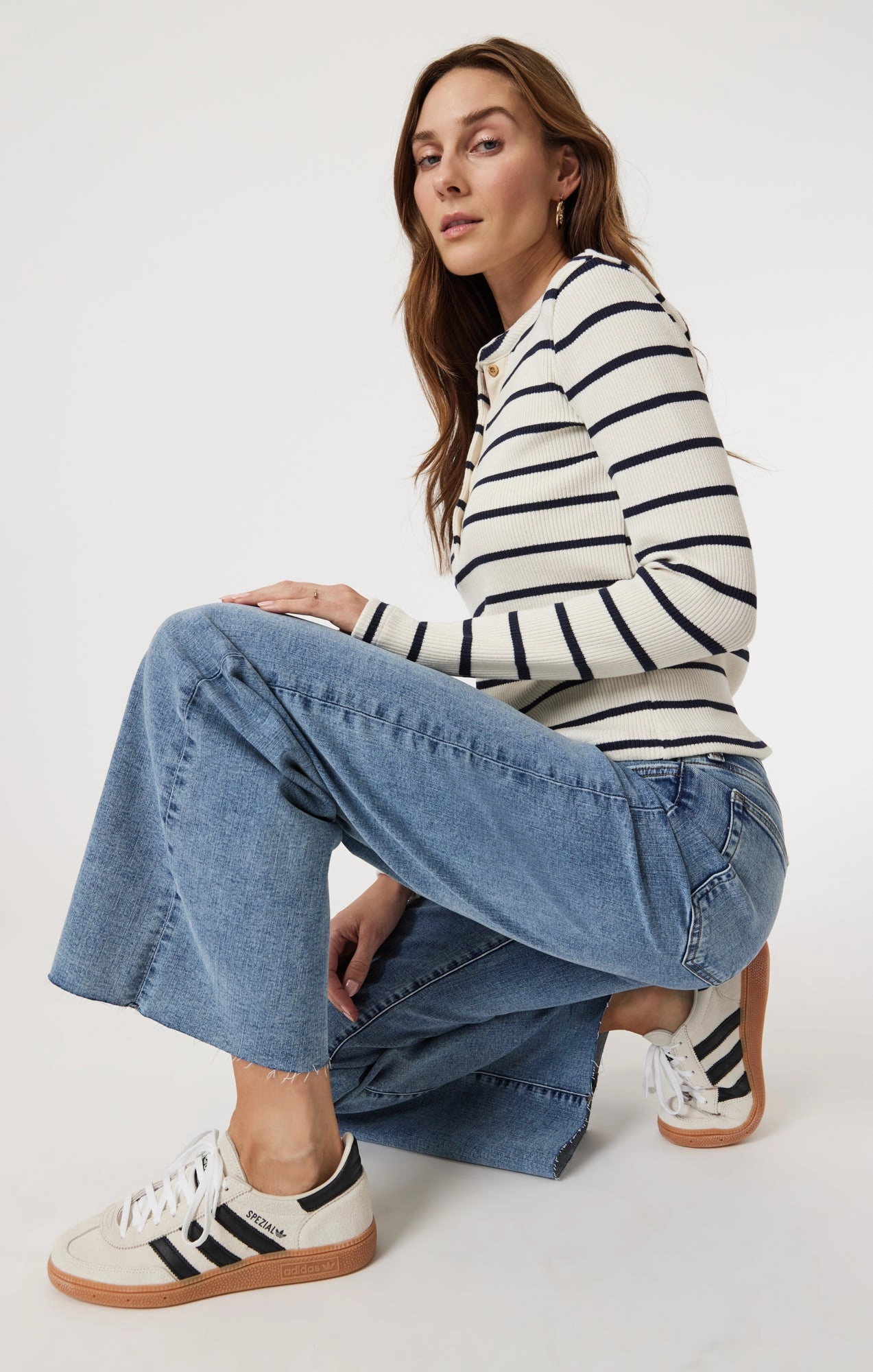 Formal City Walk Party Look Odor Control Tech PALOMA WIDE LEG IN LIGHT BRUSHED TRIBECA