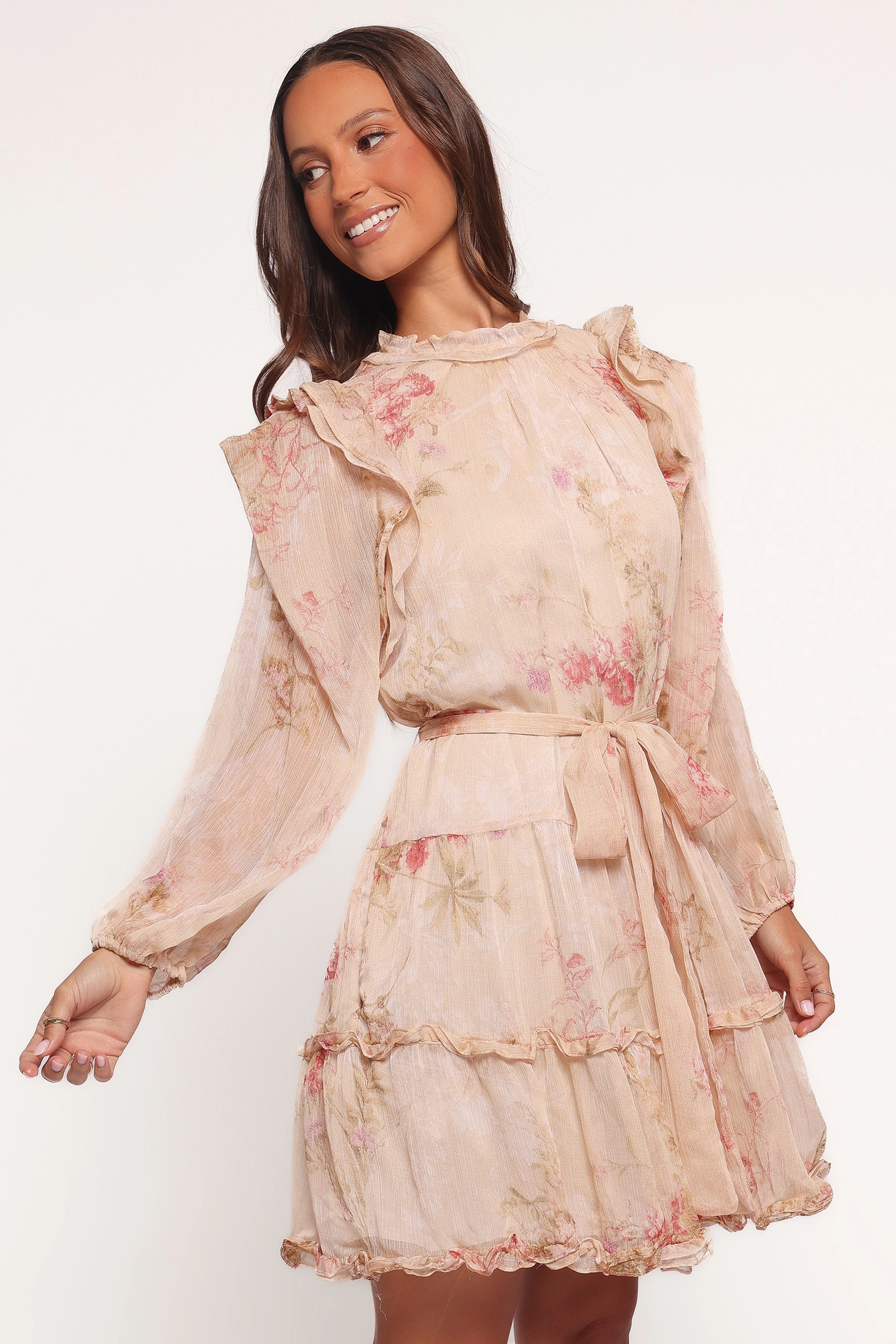 Chic Comfort Phaedra Long Sleeve Mini Dress - Soft Rose