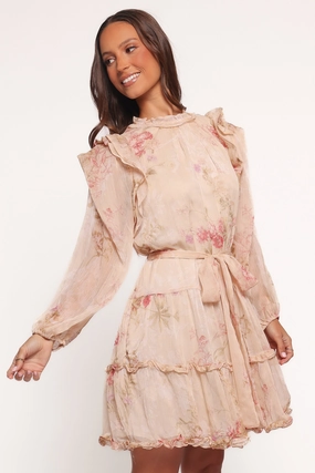 Chic Comfort Phaedra Long Sleeve Mini Dress - Soft Rose