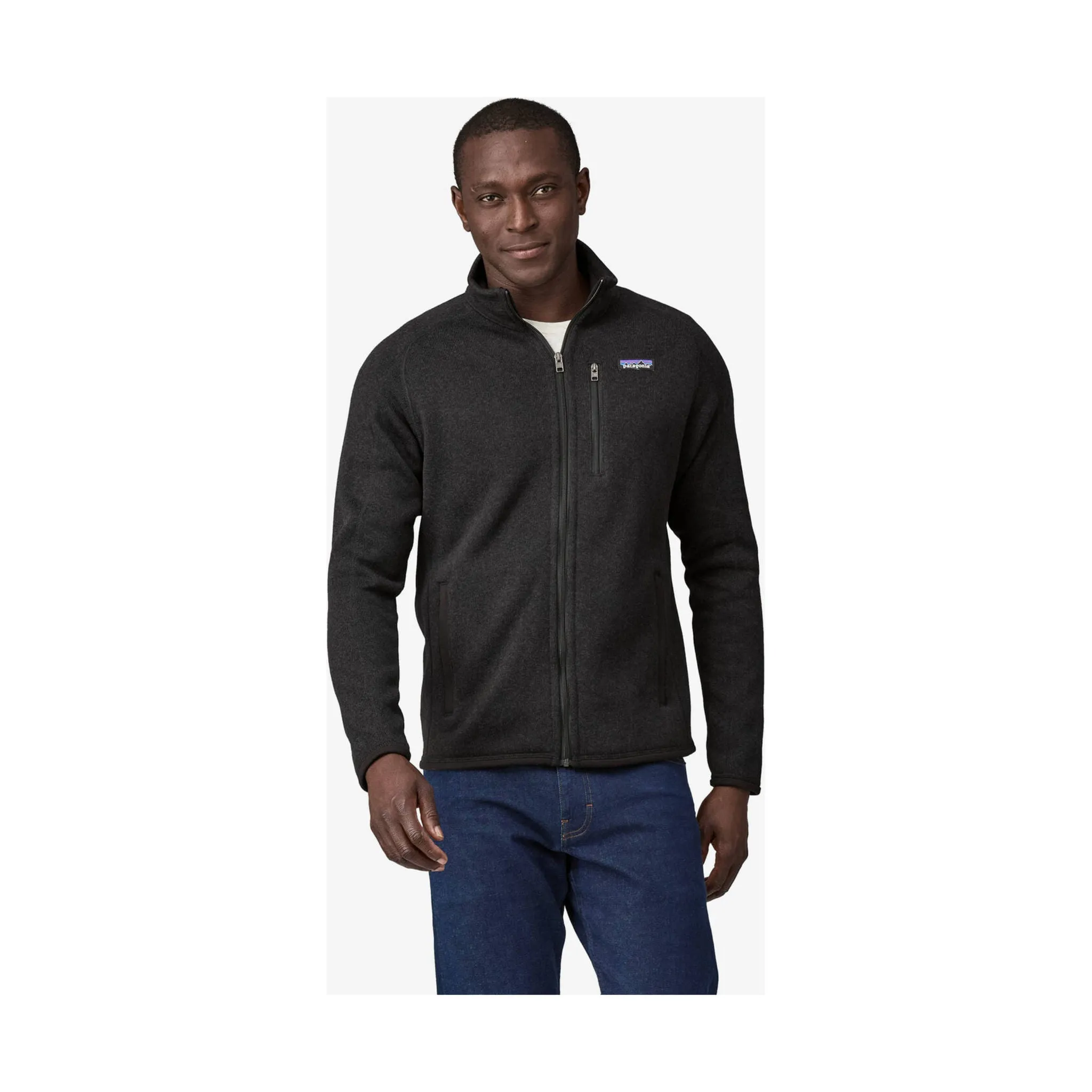 Mid Length Cut Patagonia Men's Better Sweater Fleece Jacket - Black