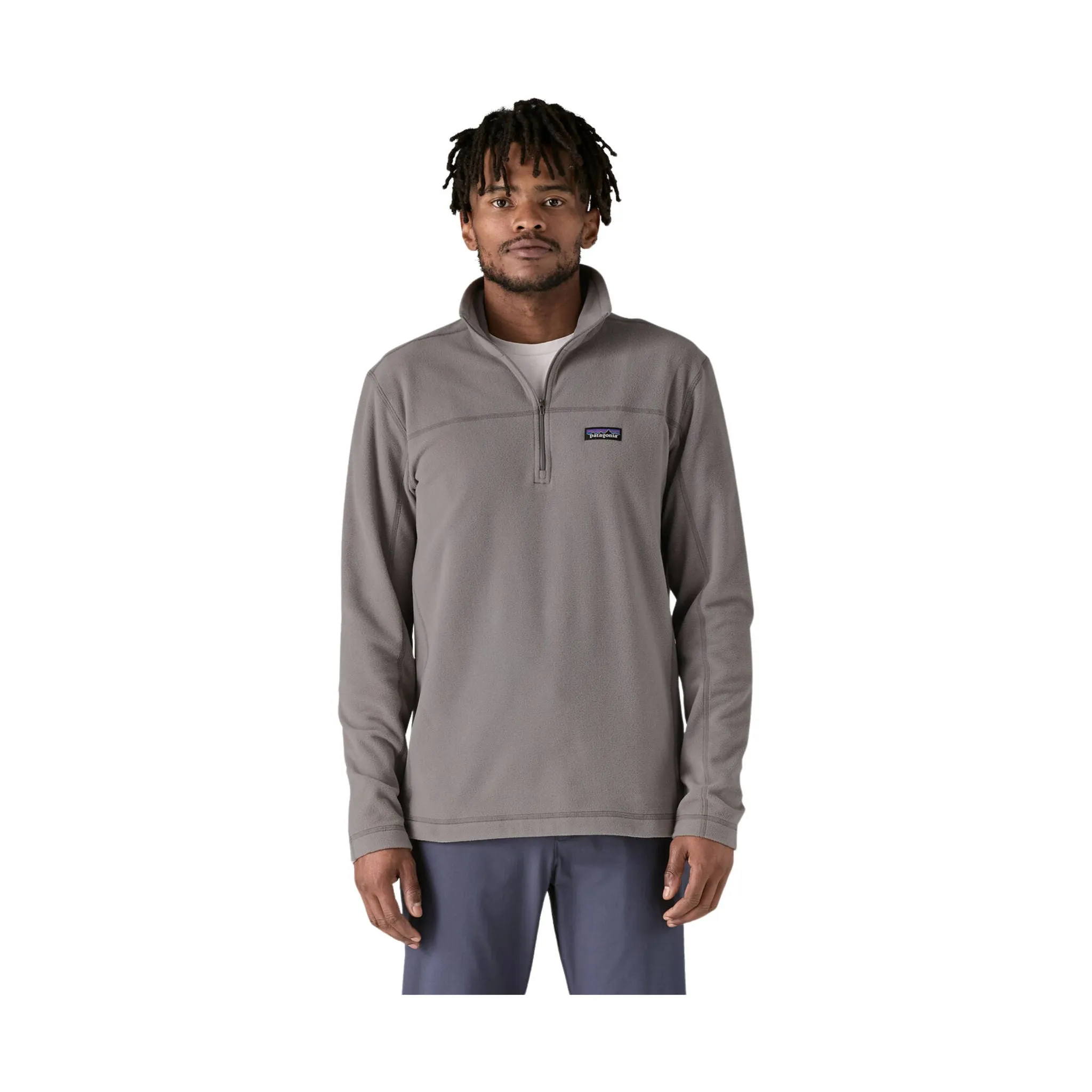 Patagonia Men's Micro D Fleece Pullover - Feather Grey Minimal Detail Minimalist Design