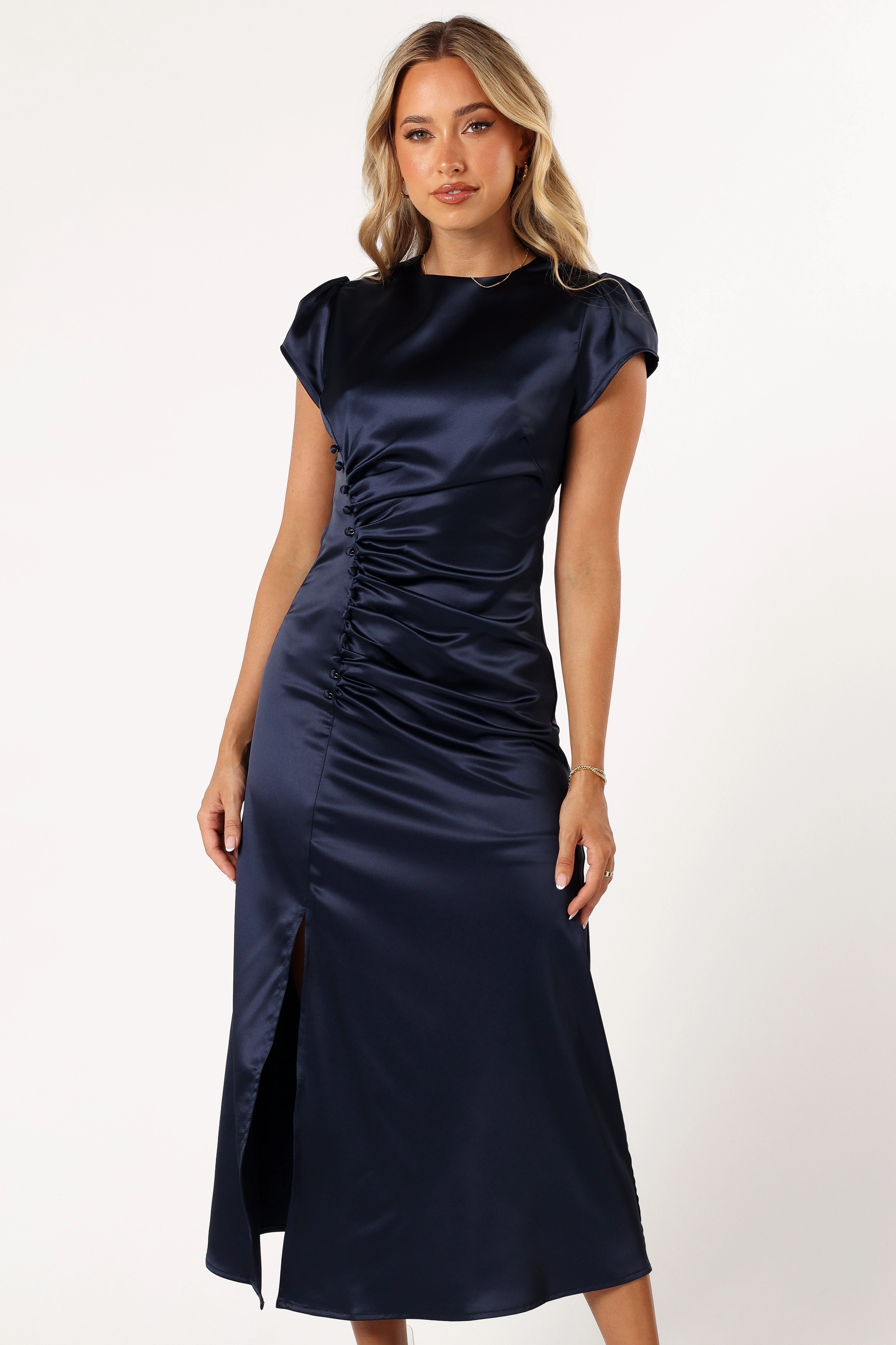 Collared City Rhythm Lisbeth Midi Dress - Navy