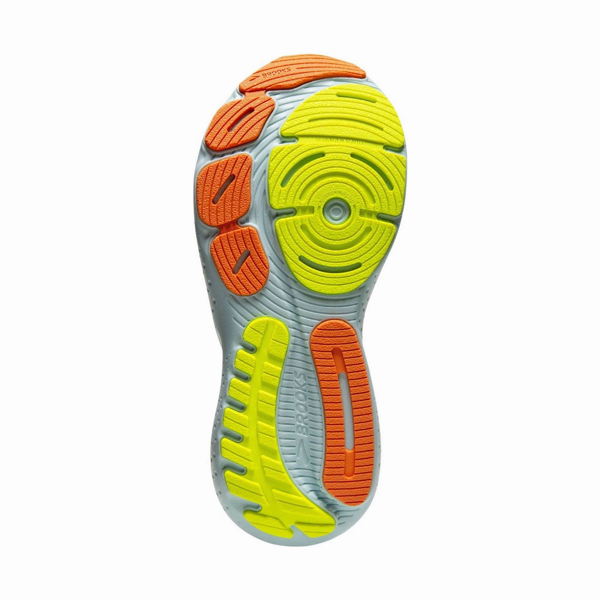 Brooks Women's Glycerin 21 Road Running Shoes - Coconut/Aqua/Autumn Sunset Foam Comfort