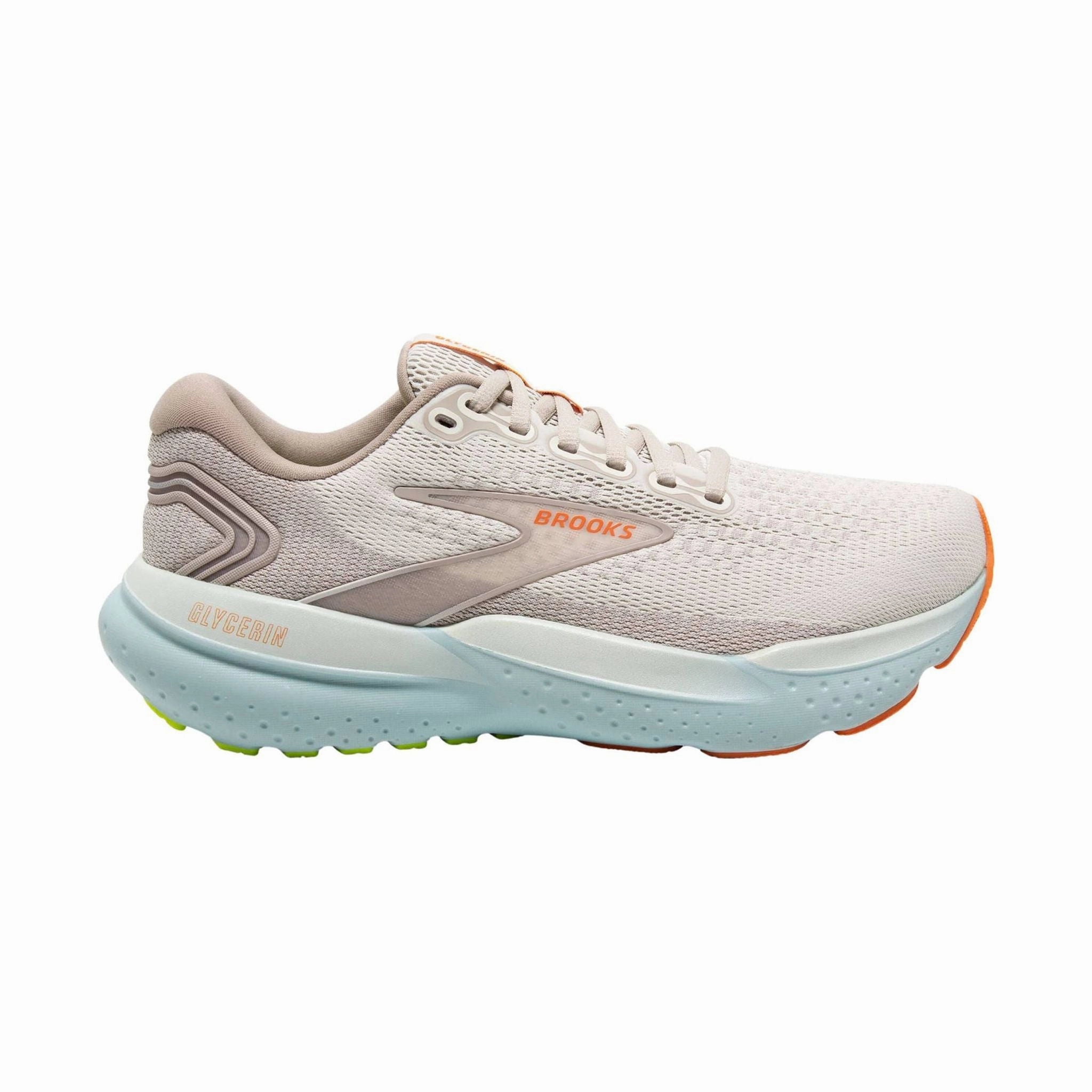 Brooks Women's Glycerin 21 Road Running Shoes - Coconut/Aqua/Autumn Sunset Layered sole Lightweight Use