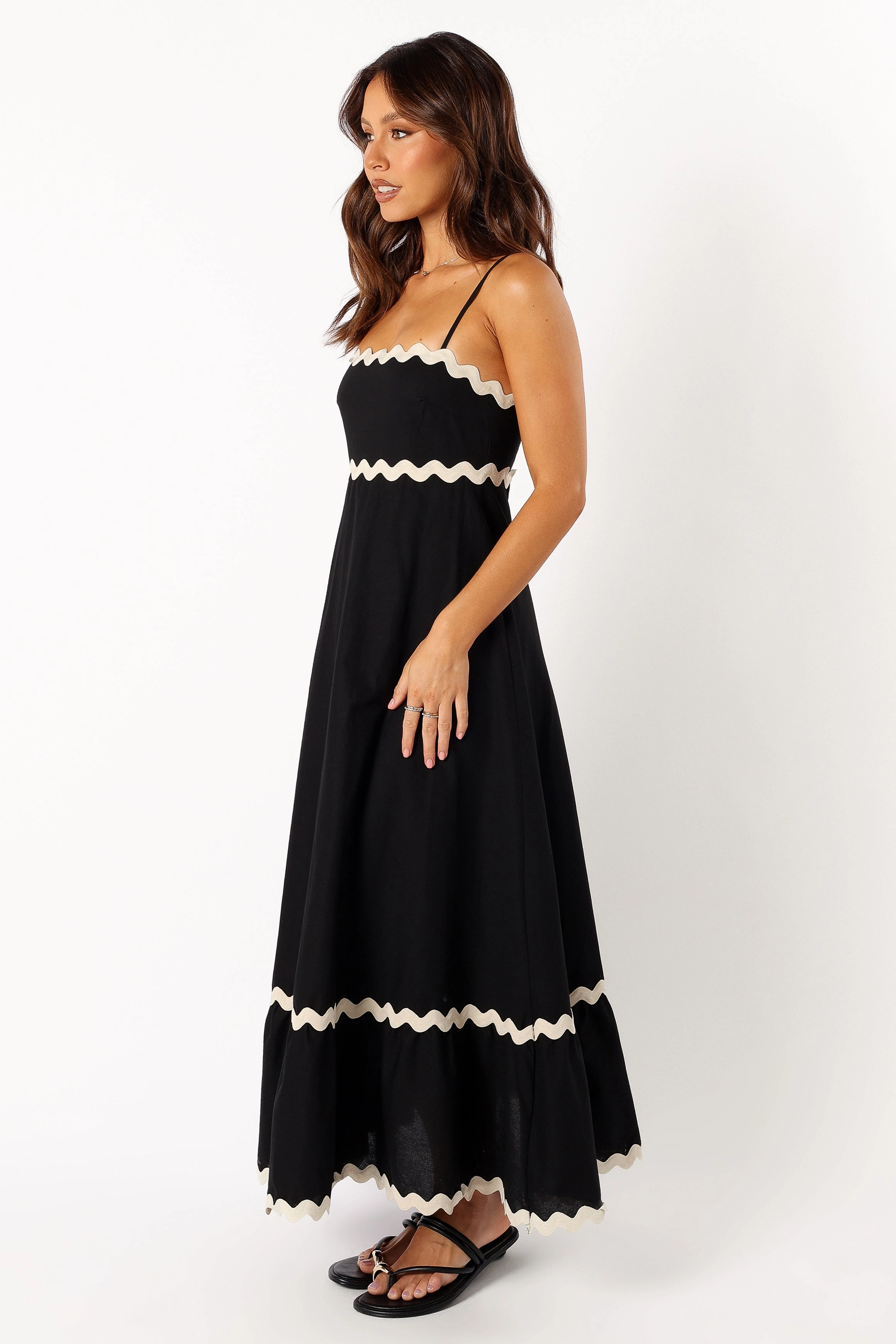 Yana Maxi Dress - Black Cream Perfect Fit
