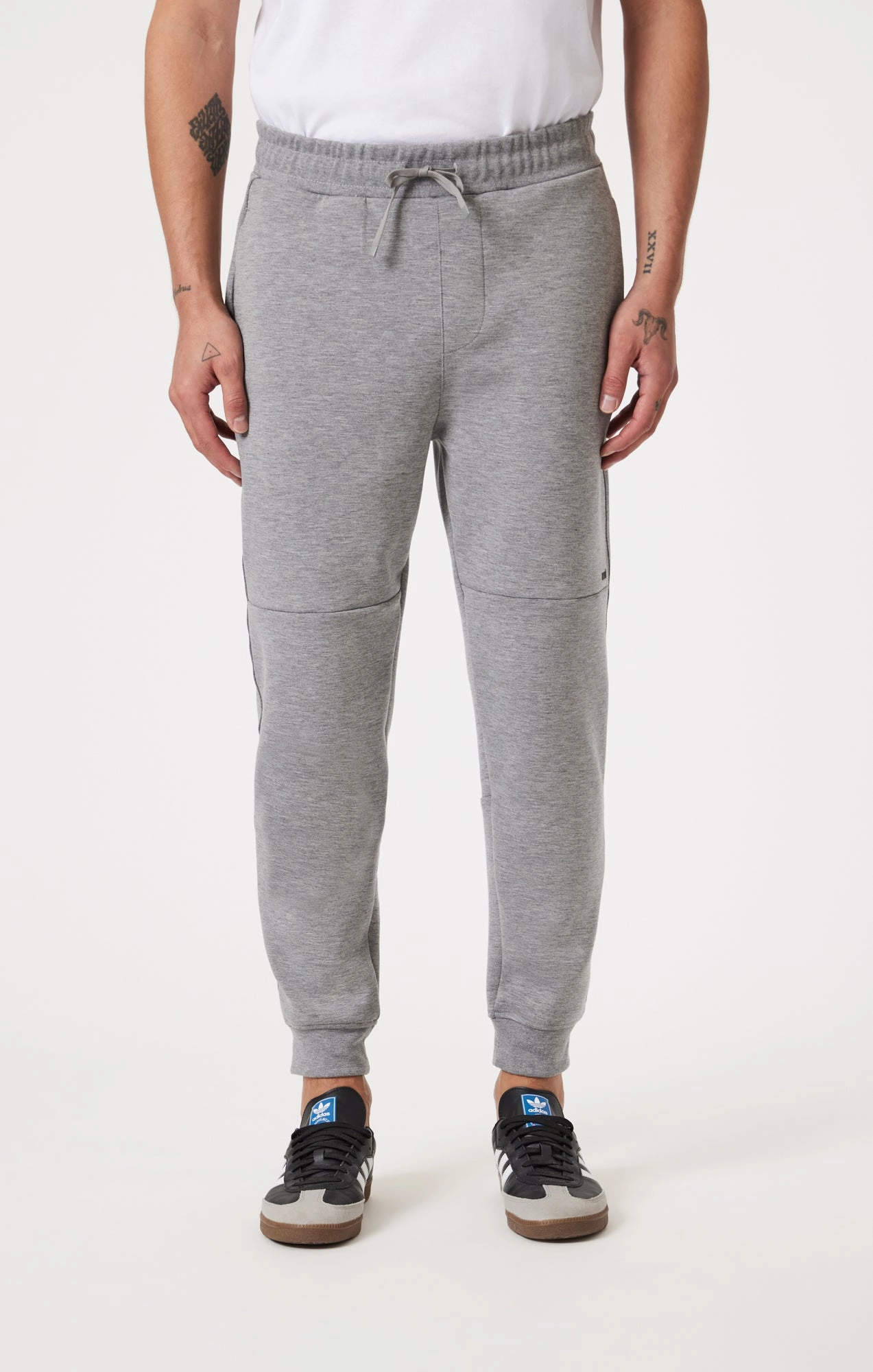 SWEATPANTS IN GREY MELANGE slim fit