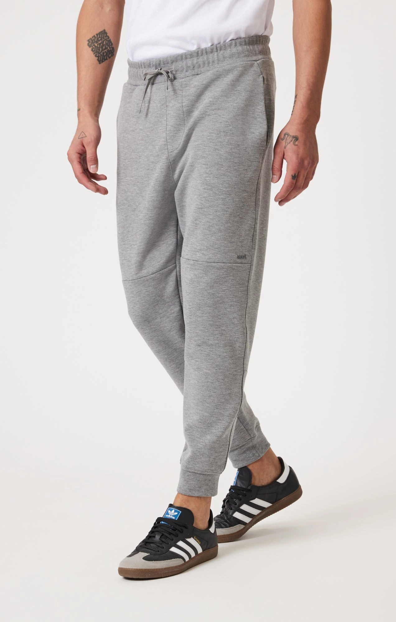 SWEATPANTS IN GREY MELANGE Sporty Cut Clean Fit