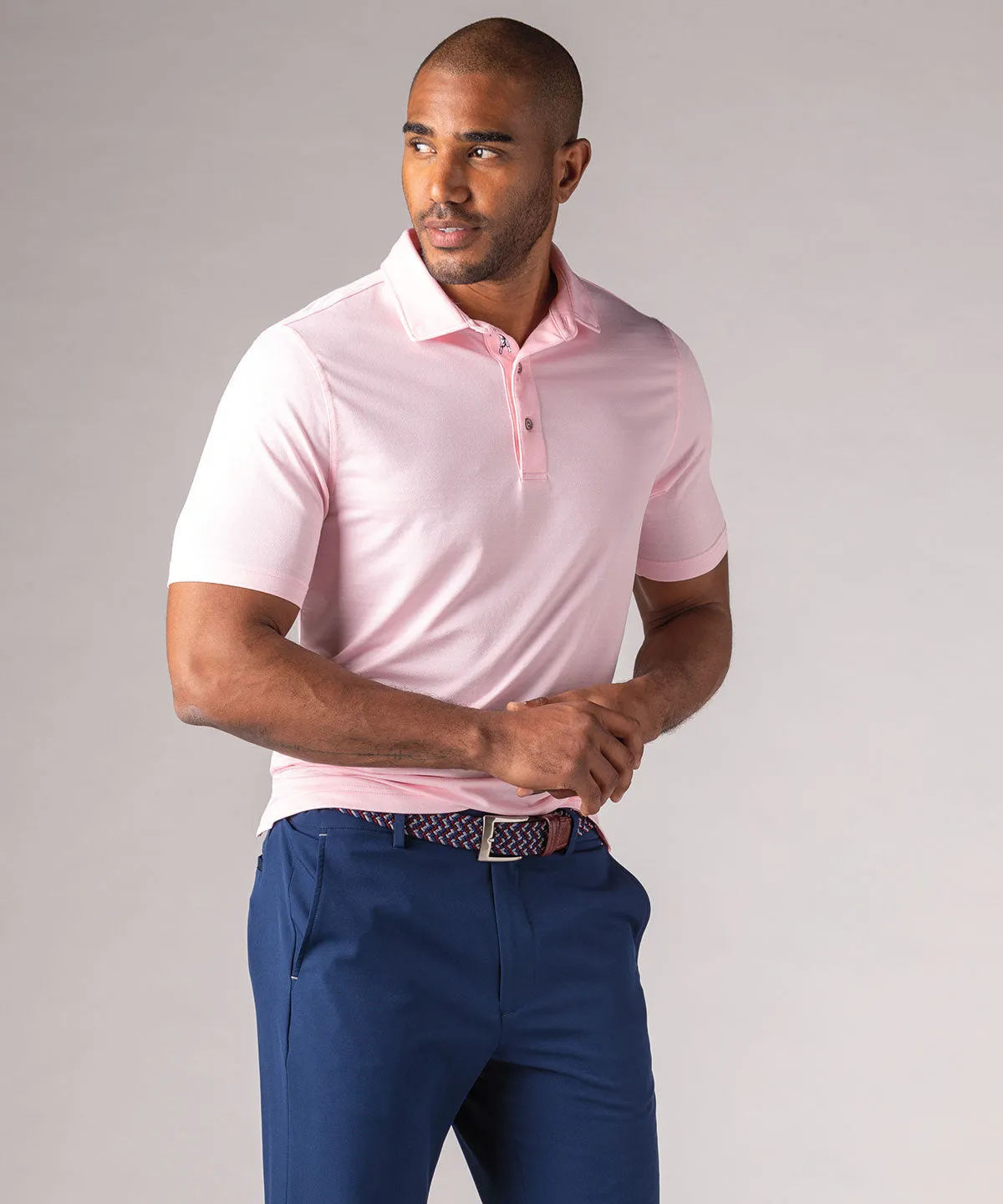 EasyCare Woven Fabric Performance Birds-Eye Polo