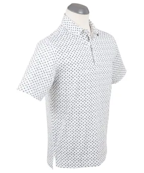 Lightweight Stretch Performance Golf Cart Print Polo