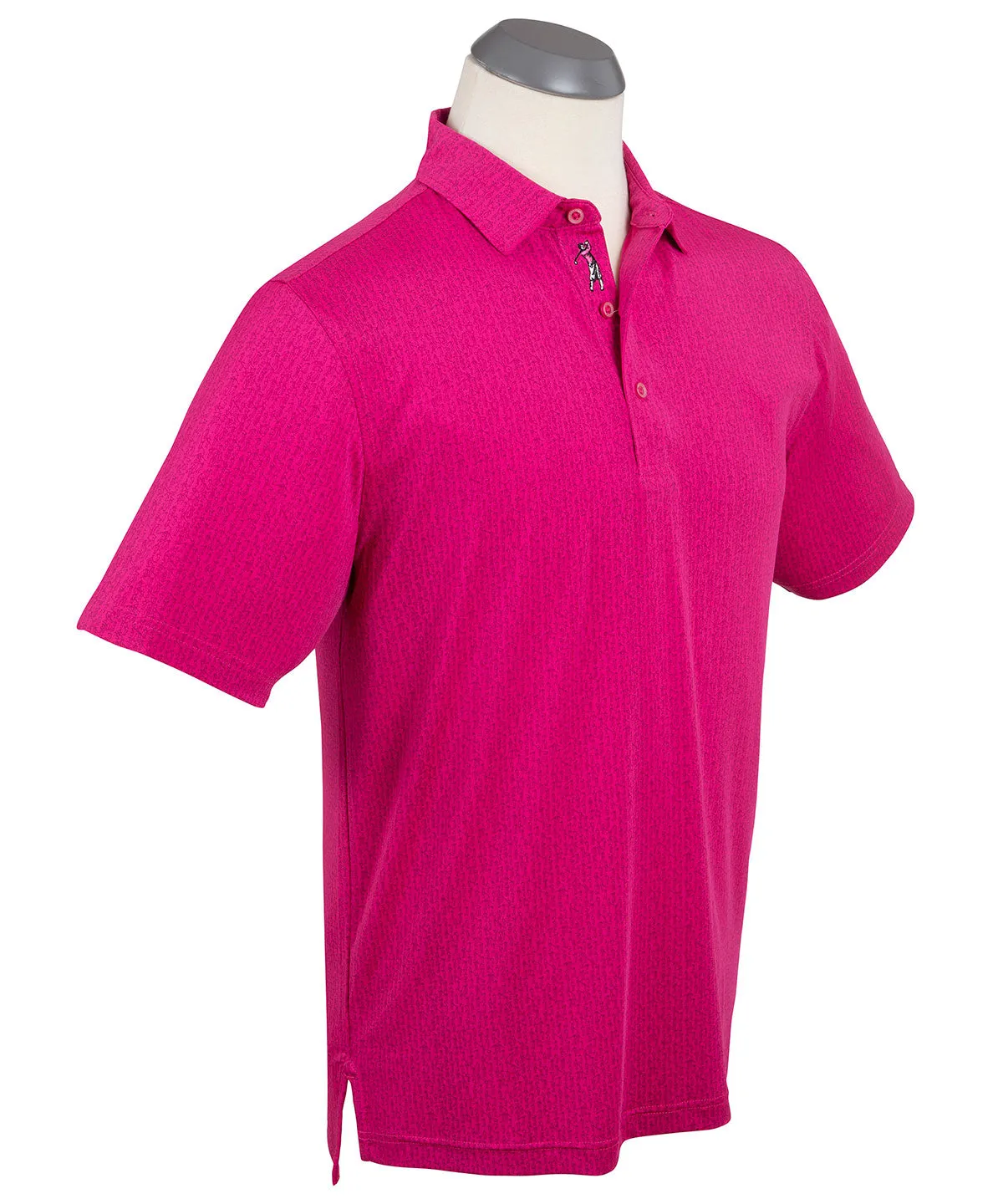 Durable Buttonholes Performance Golfman Print Polo