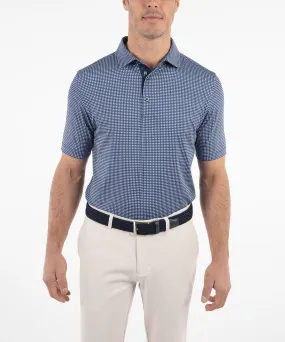 Comfy Wear Relaxed Layering Performance Jersey Gingham Print Polo