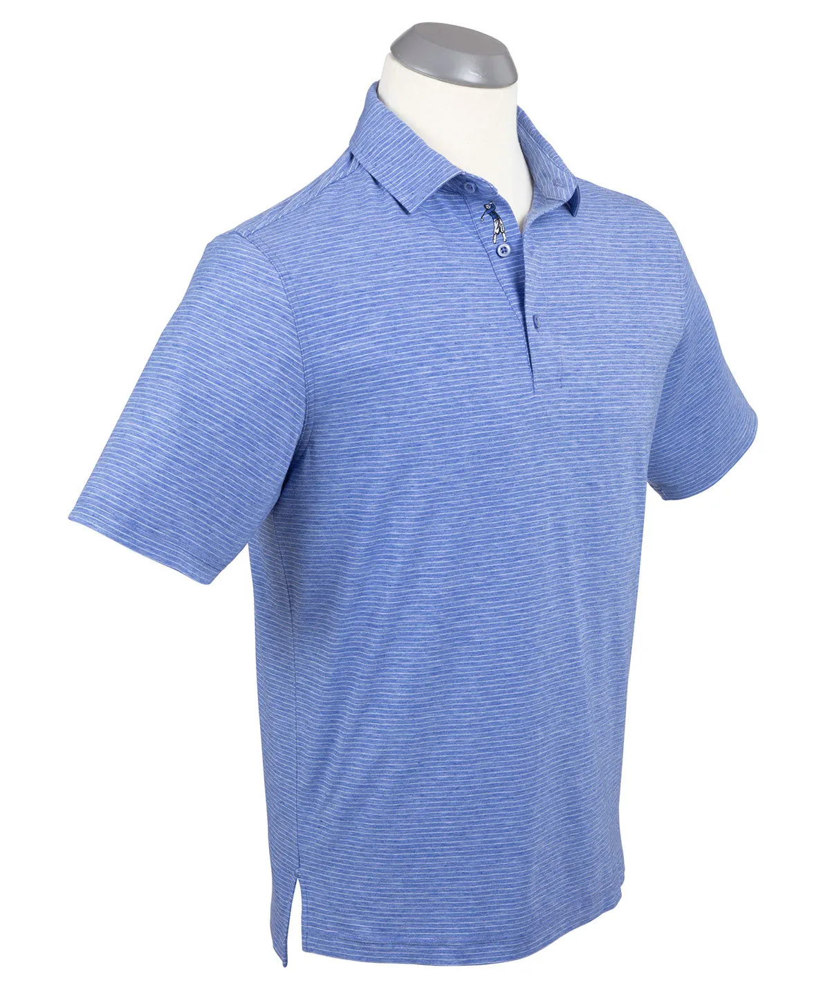 Active Fashion SoftCheckered Weave Performance Pin Stripe Polo