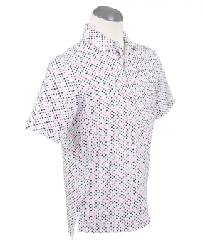 Casual Design NoChafe Collar Lining Performance Poker Print Polo