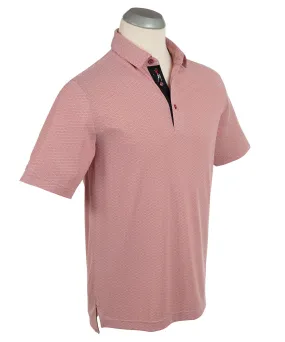 Unisex wear Performance Shadow Diamond Jacquard Short Sleeve Polo Shirt