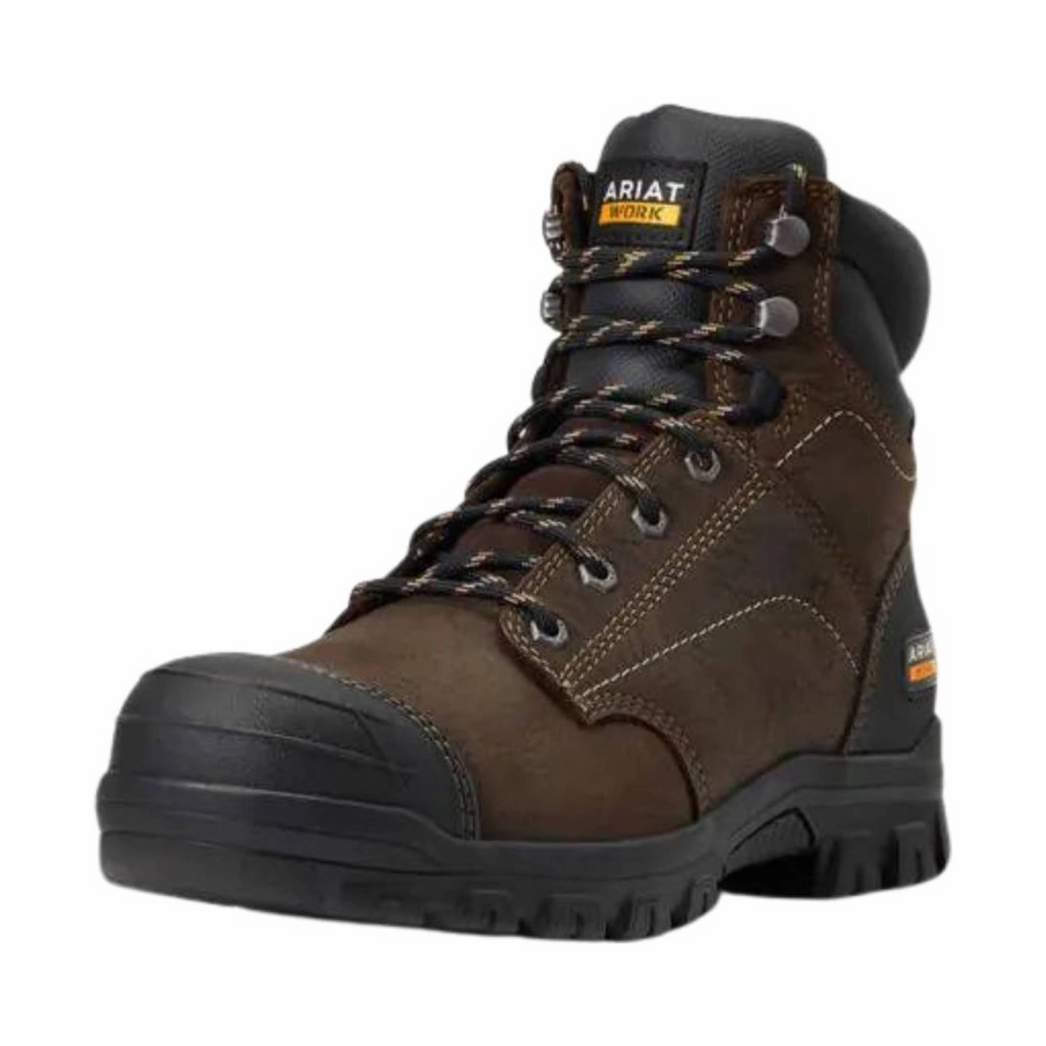 Ariat Women's Treadfast 6in Waterproof Steel Toe Work Boot - Dark Brown Quick Move Smooth Surface