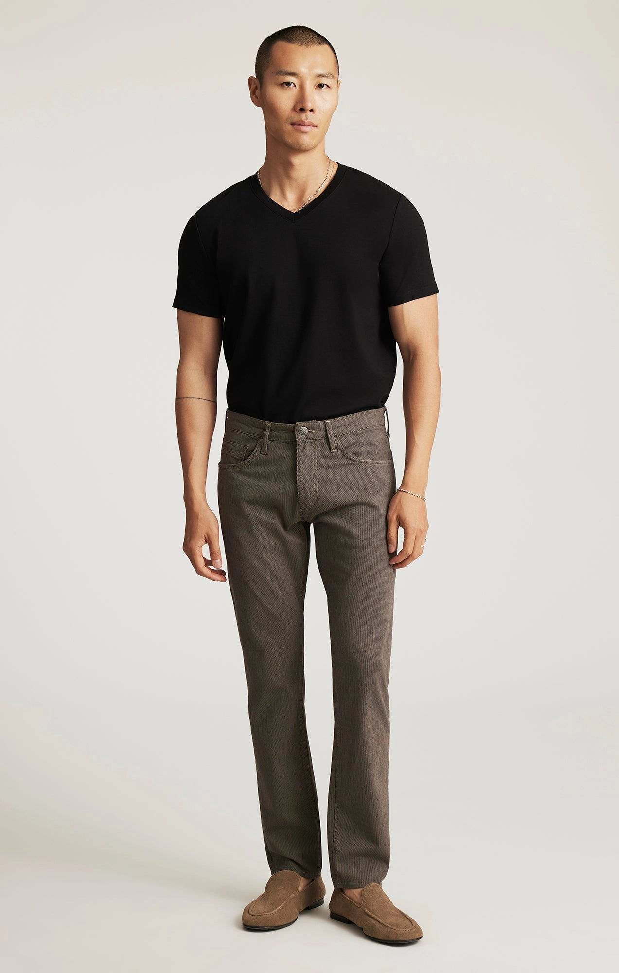 JAKE SLIM LEG IN BRINDLE STRIPE StainResistantCoating