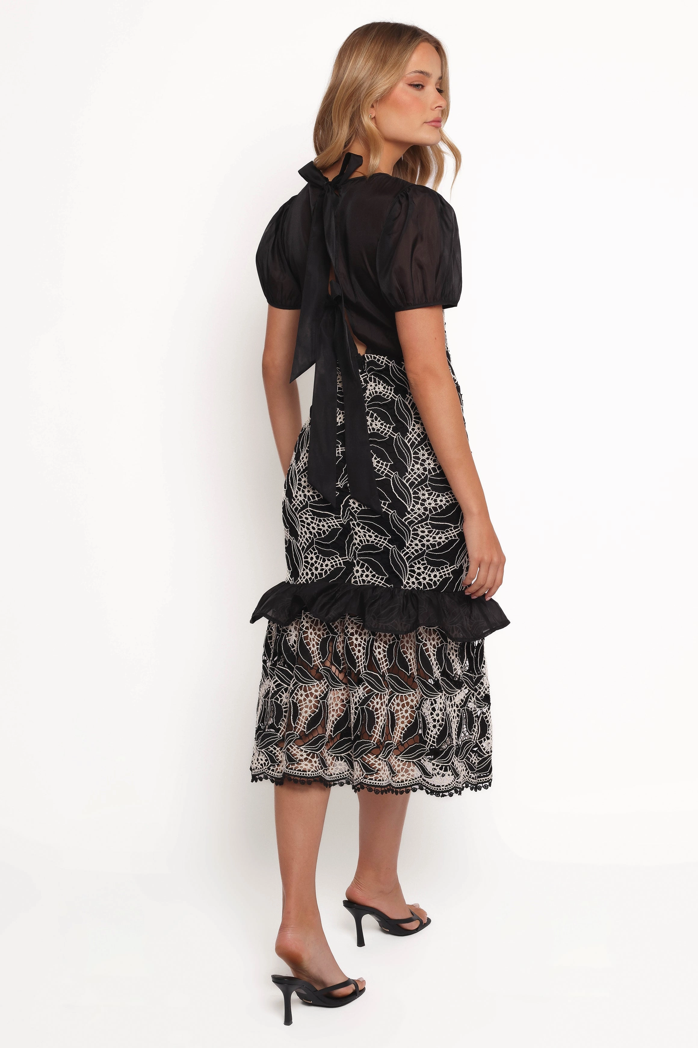 Peyton Midi Dress - Black Modern and Feminine