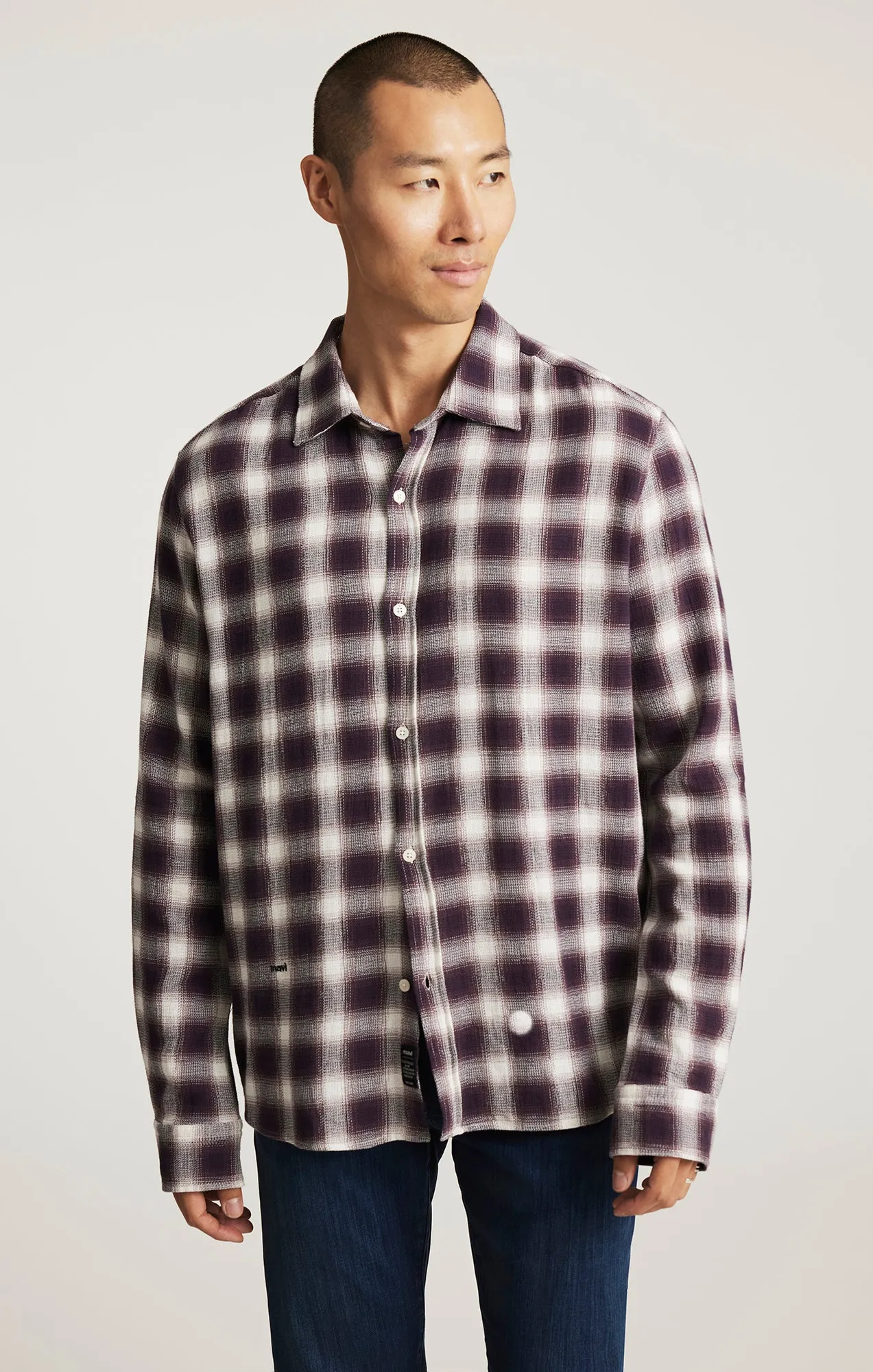 Anniversary Special PLAID LONG SLEEVE BUTTON-UP SHIRT IN NIGHTSHADE CHECK