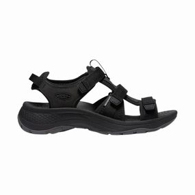 KEEN Women's Astoria West Open Toe Sandal - Black Impact Diffusing