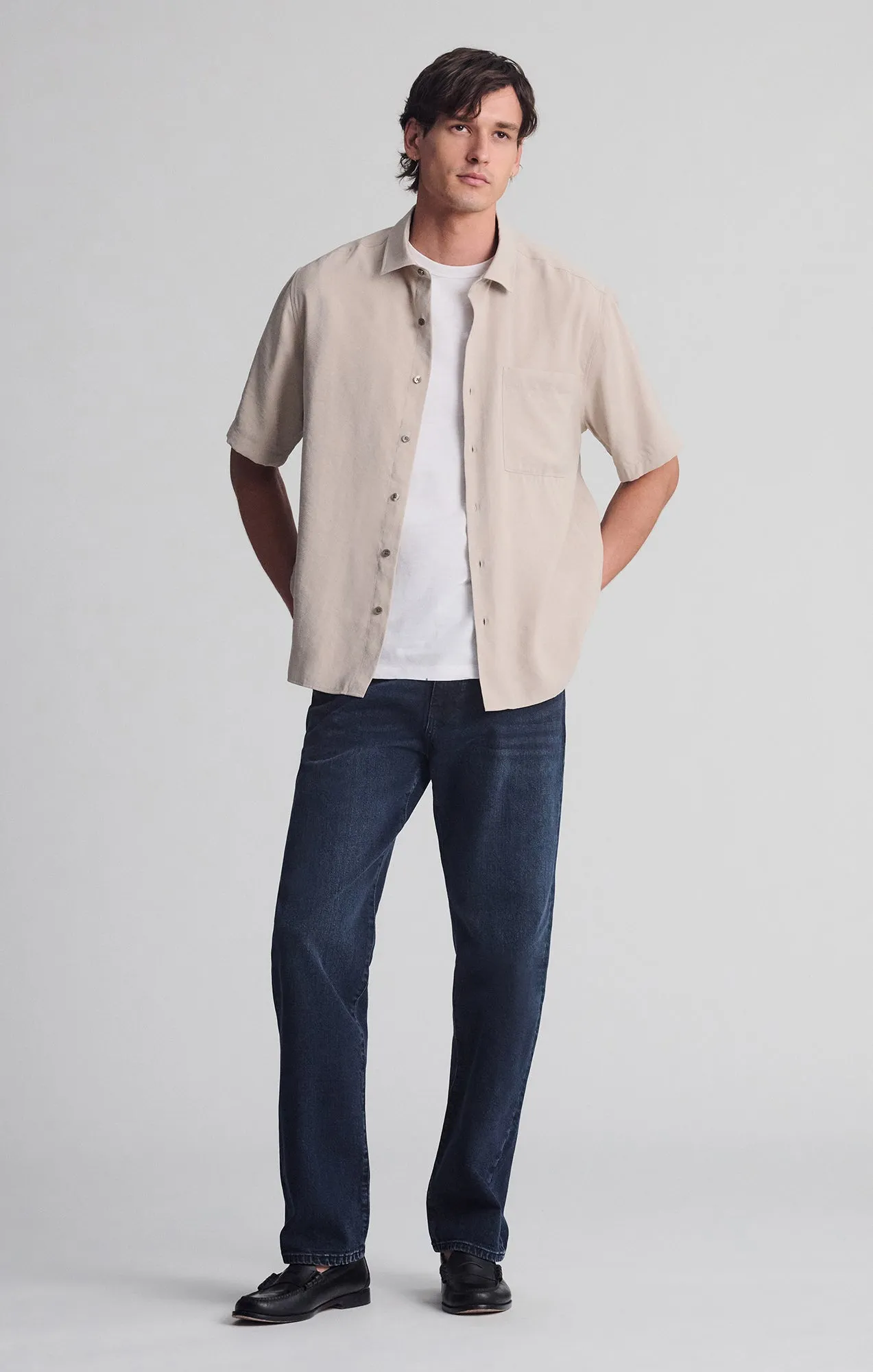 POCKET SHORT SLEEVE SHIRT IN PURE CASHMERE Mature appeal Beach Attire