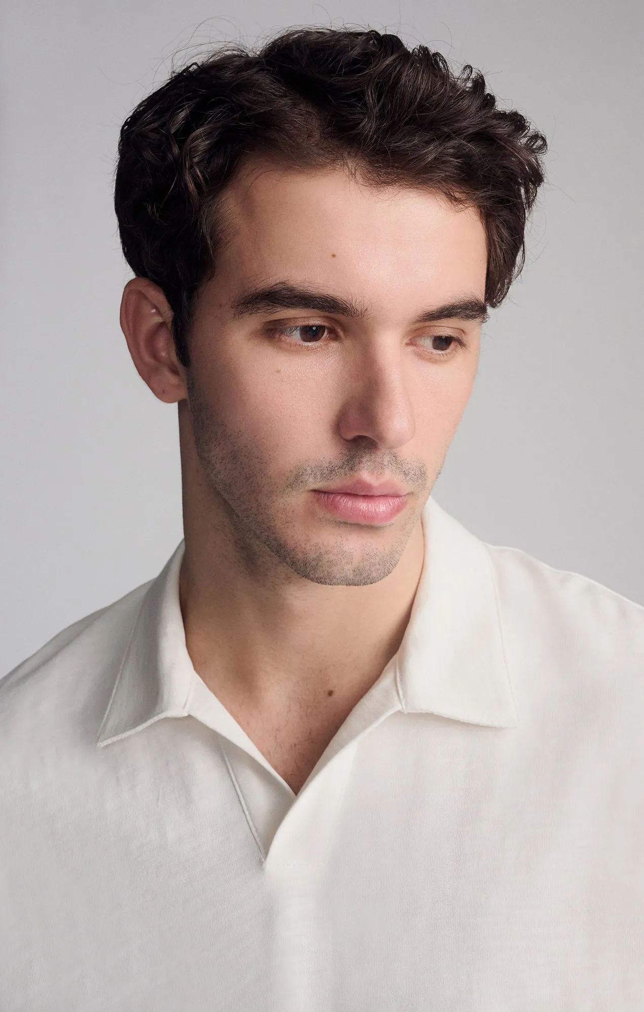 Trendsetter Choice Easy Styling POLO SHIRT IN ANTIQUE WHITE