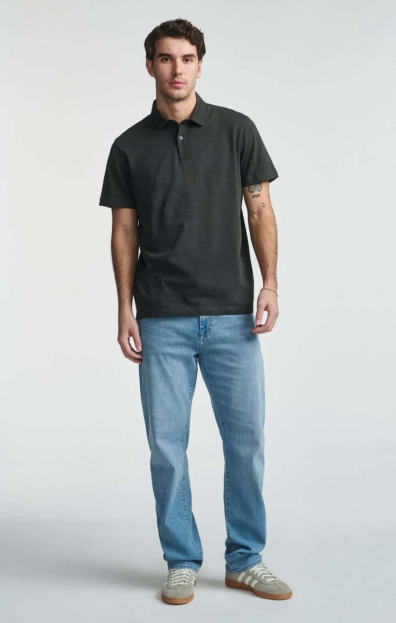 POLO SHIRT IN BLACK Midweight Textile