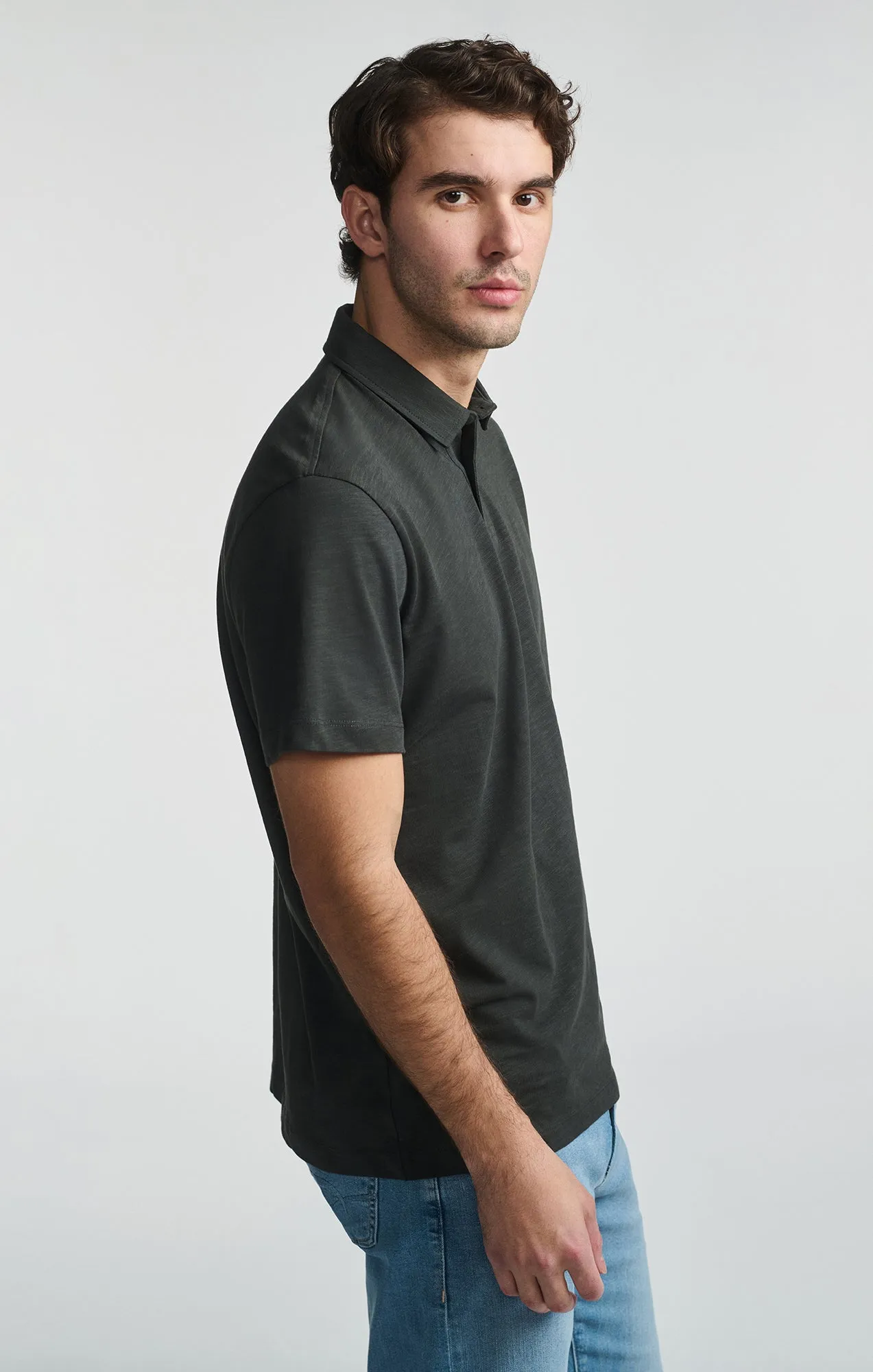 POLO SHIRT IN BLACK Premium Comfort Smart Layering