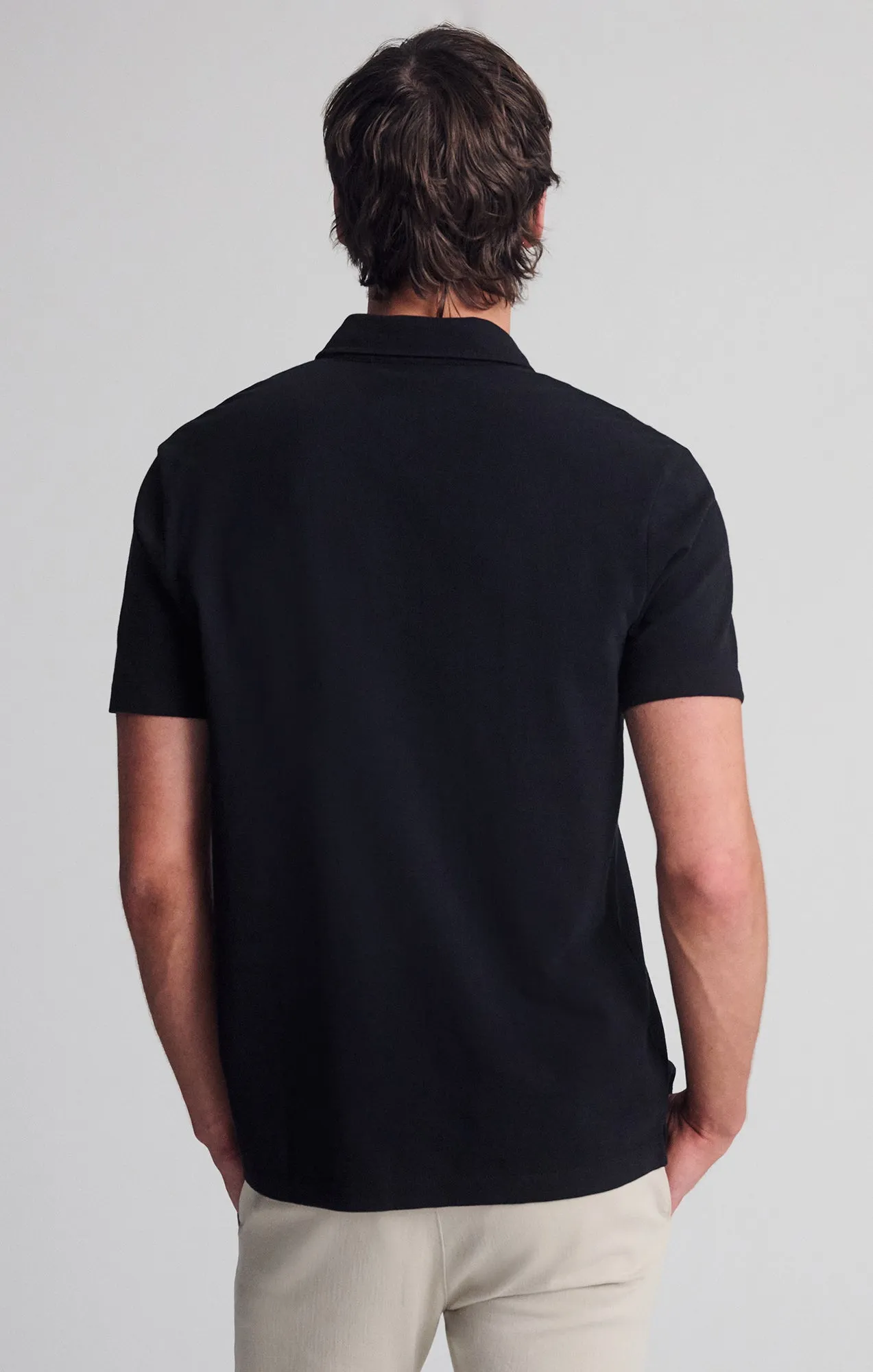 bohemian flair POLO SHIRT IN BLACK