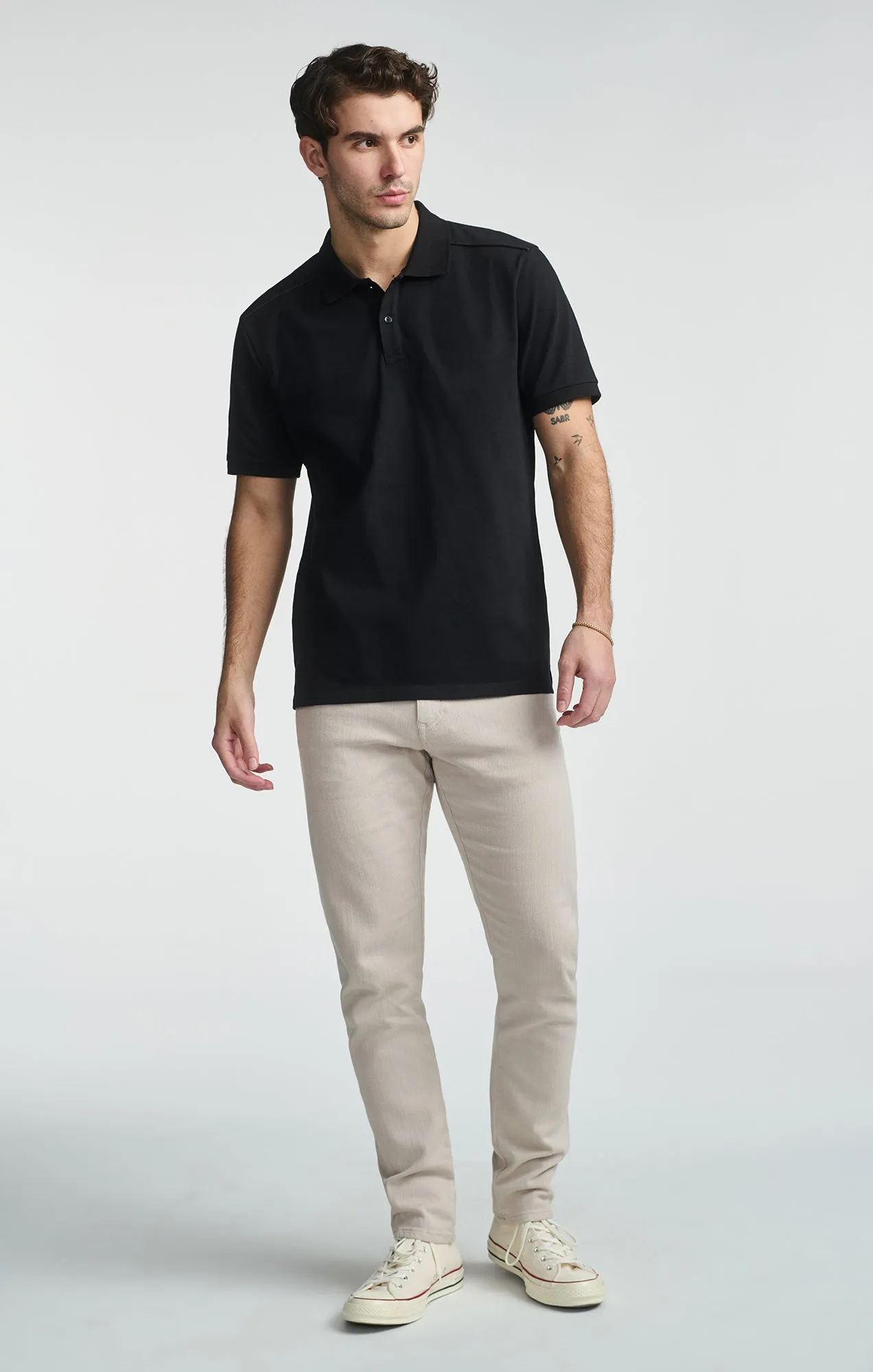 POLO SHIRT IN BLACK Year-Round Favorite Lightweight Layer