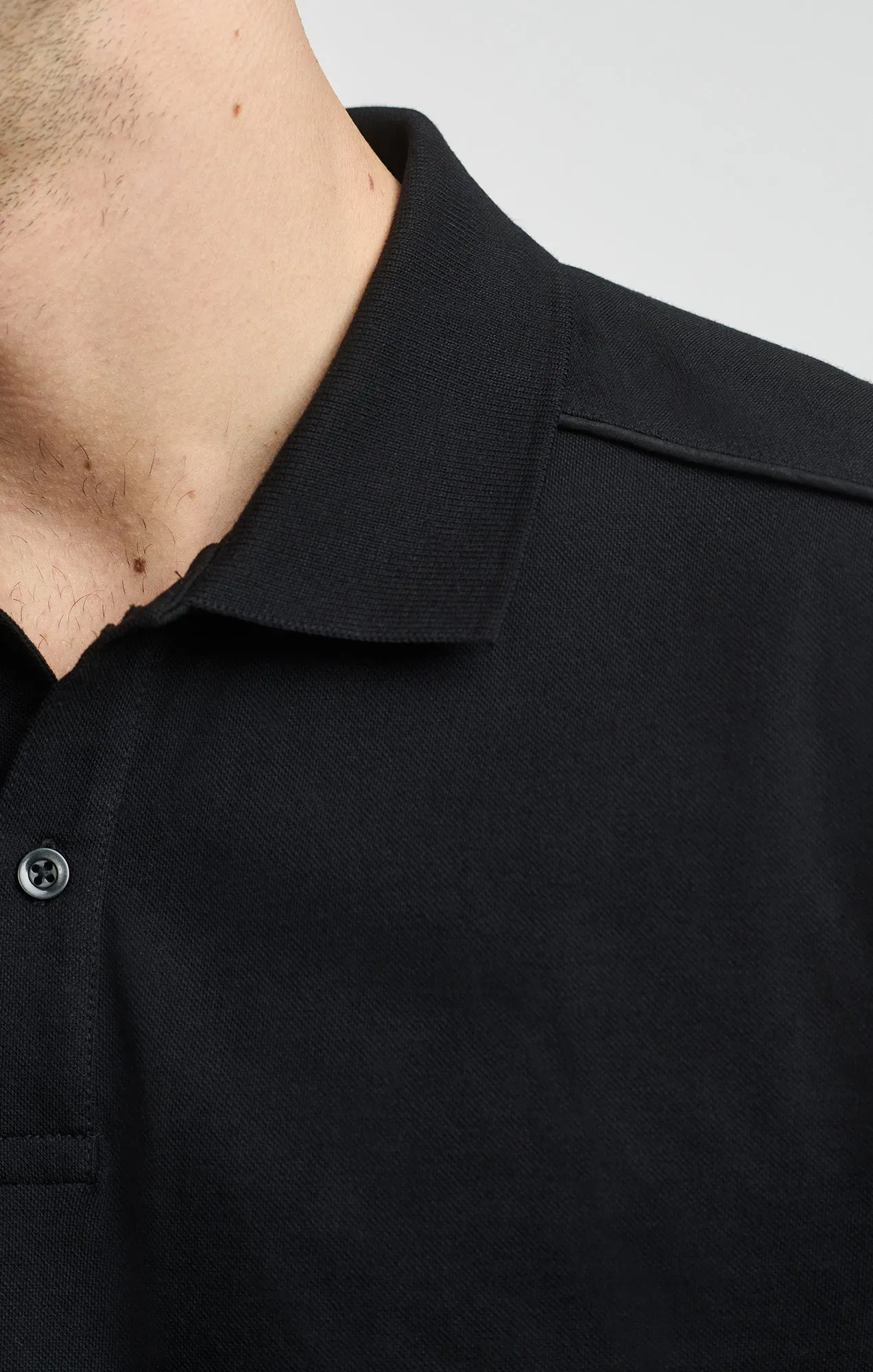 POLO SHIRT IN BLACK Tailored Fit