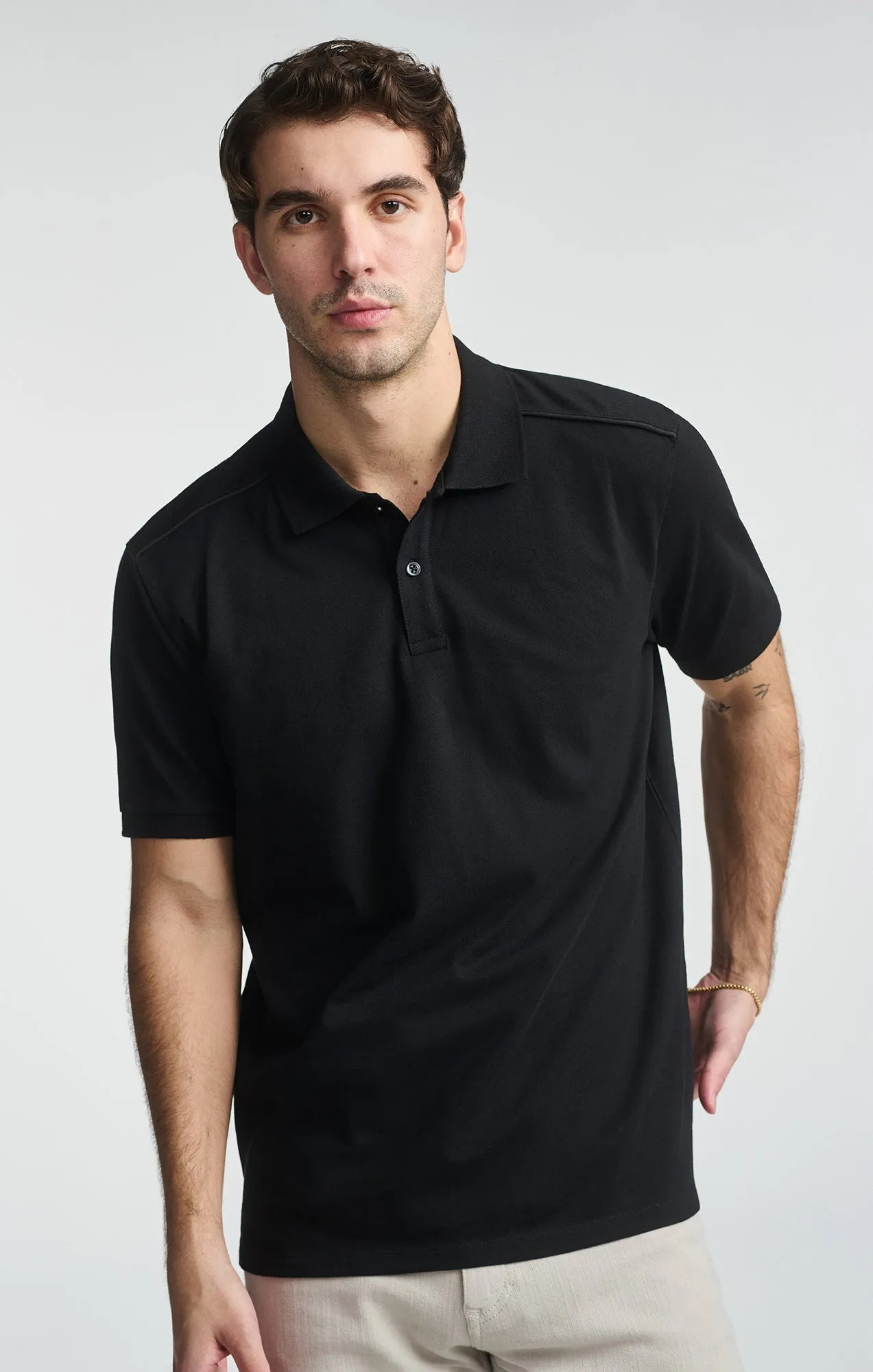 Lightweight Comfort POLO SHIRT IN BLACK