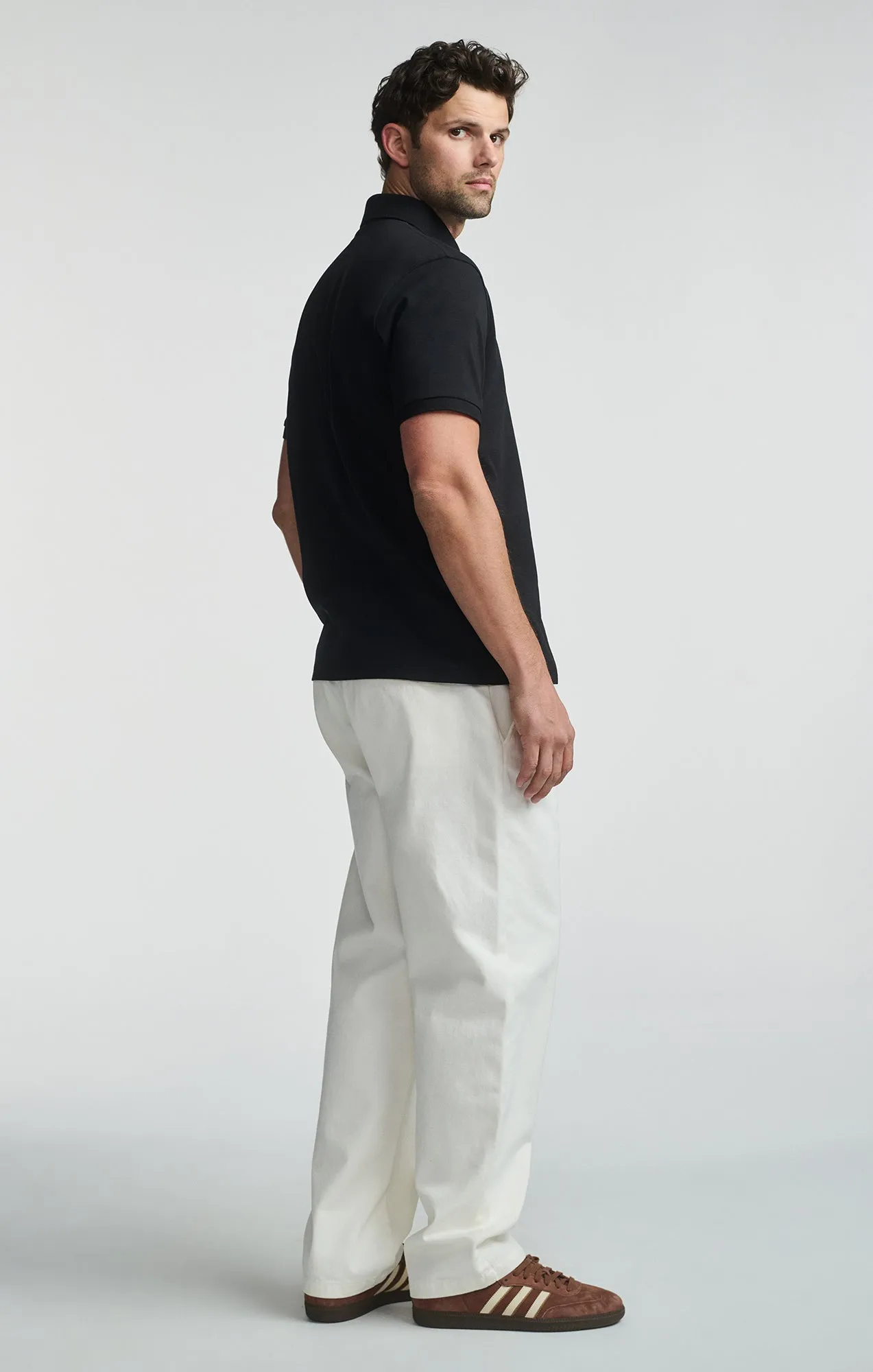 POLO SHIRT IN BLACK Chilly Weather Wear Camouflage Print