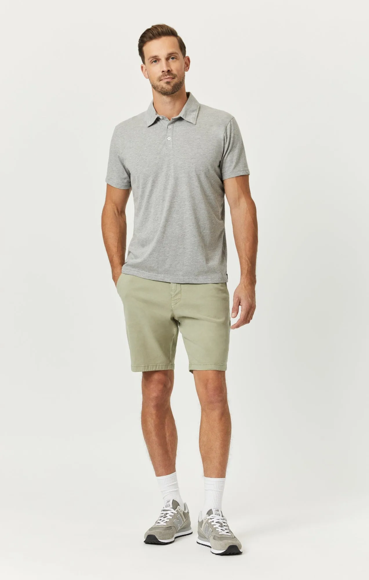 POLO SHIRT IN GREY MELANGE Versatile Styling