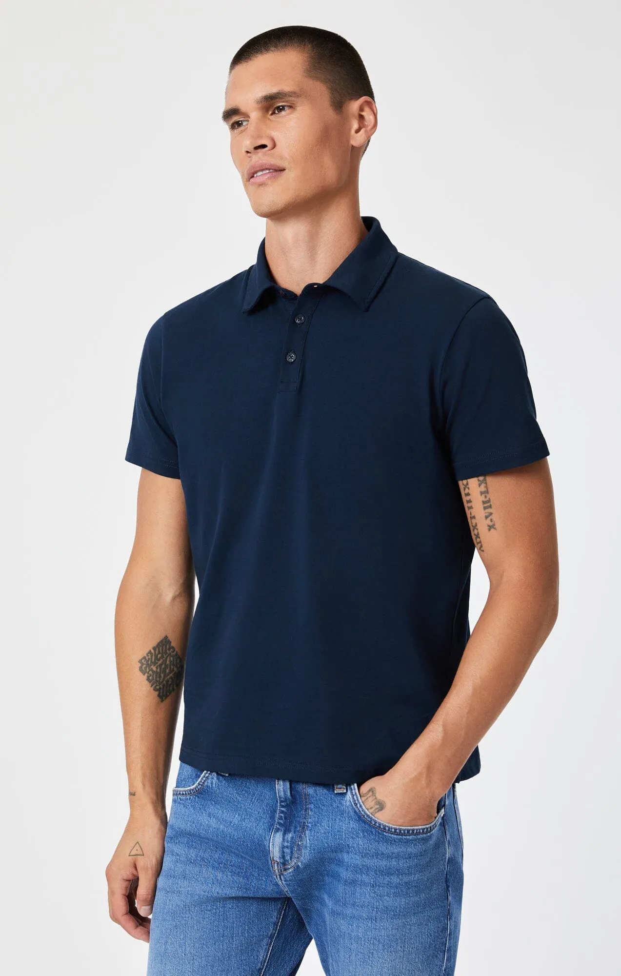 POLO SHIRT IN TOTAL ECLIPSE Relaxed Design High-End Fabric
