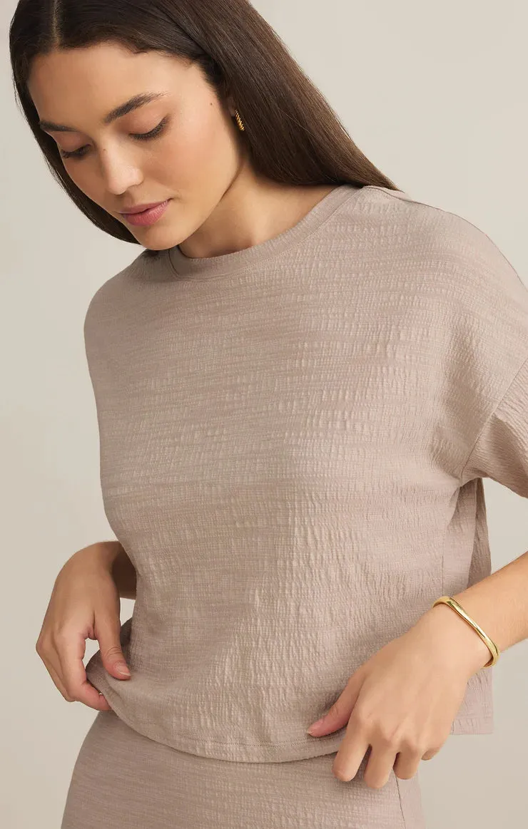 Chic Vibes Popular brands and well-known Sway Textured Cropped Tee | Parchment