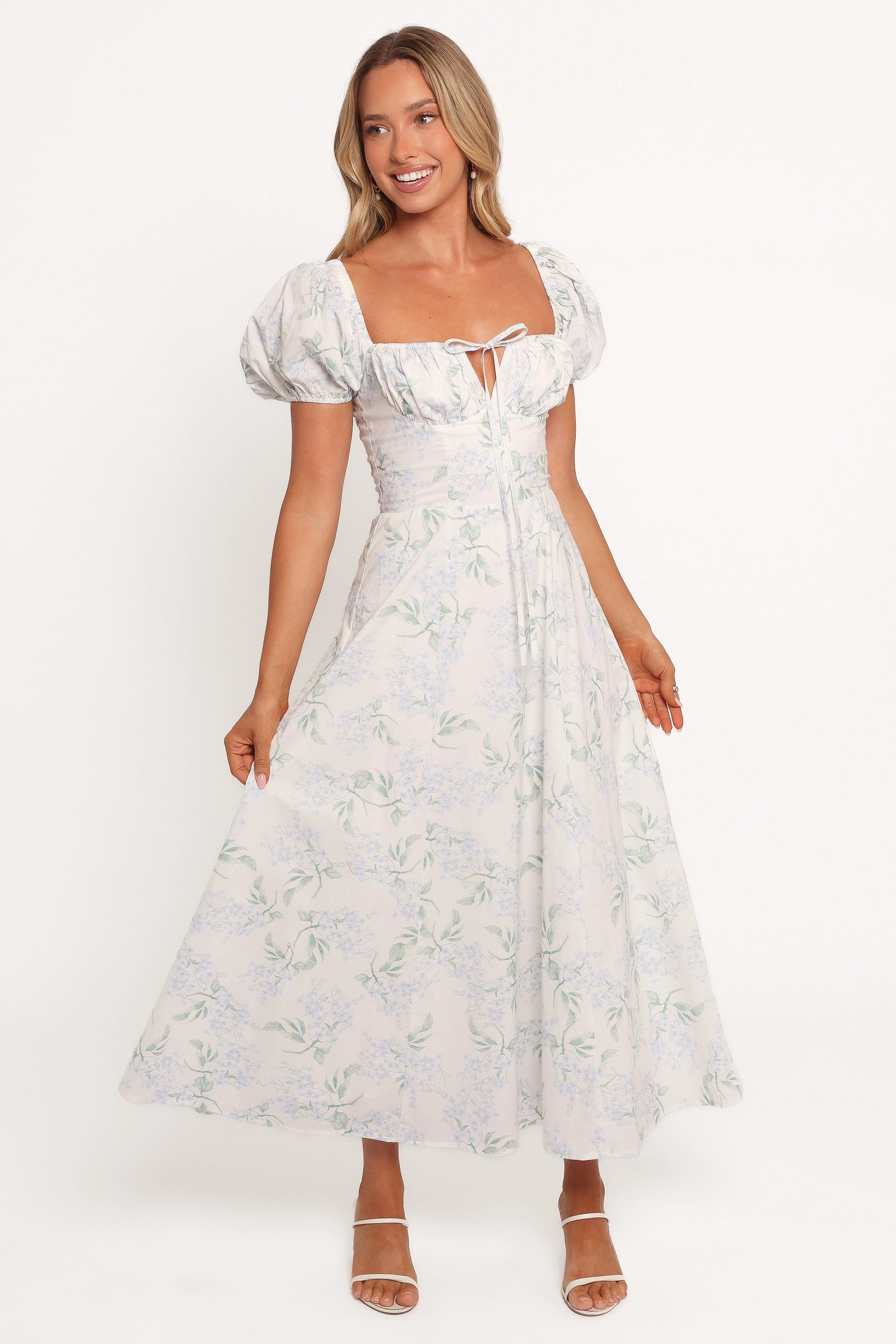 Beati Midi Dress - Blue Dainty Finish