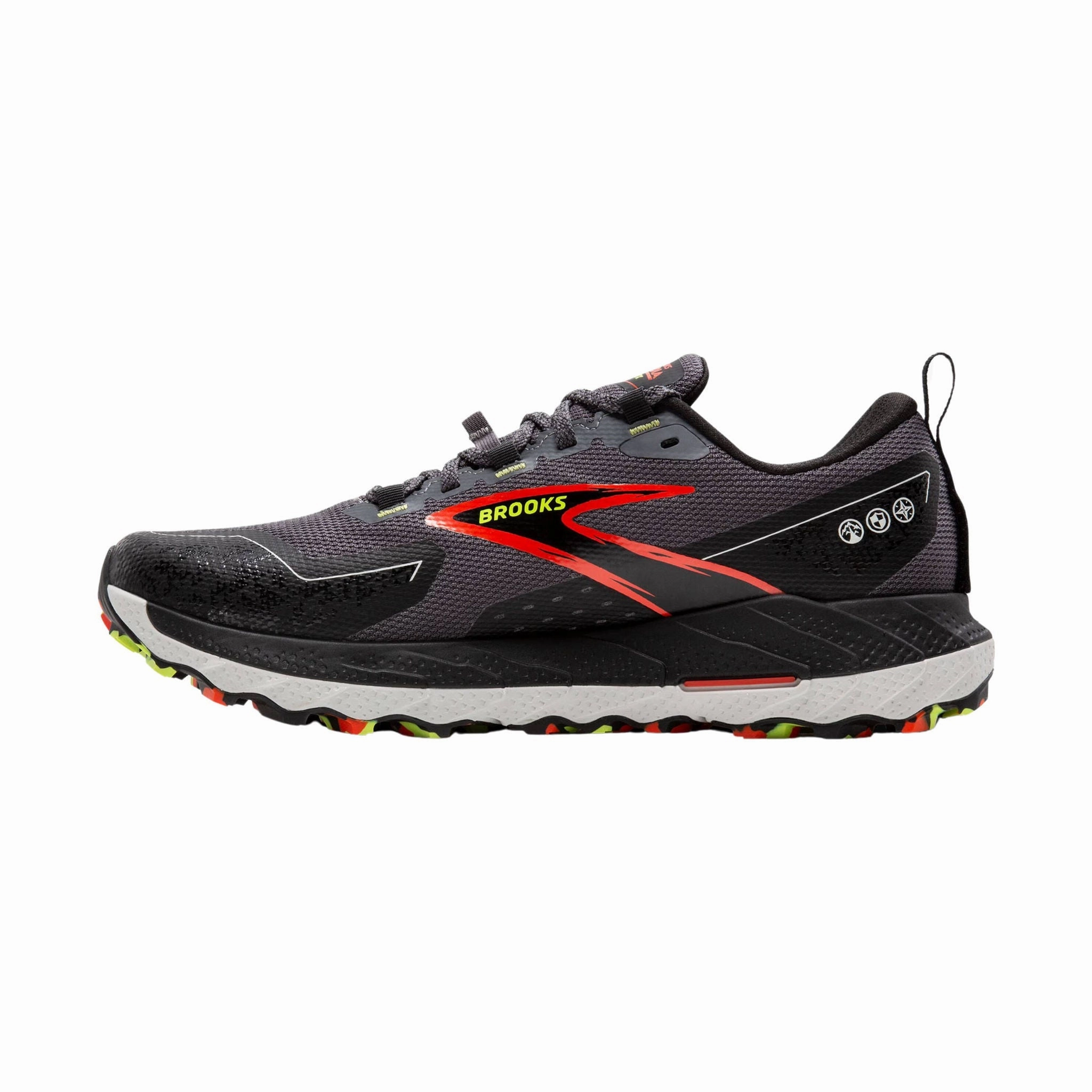 Exercise Daily Agile Step Brooks Men's Cascadia 18 GTX Trail Running Shoes - Blackened Pearl/Black/Tomato