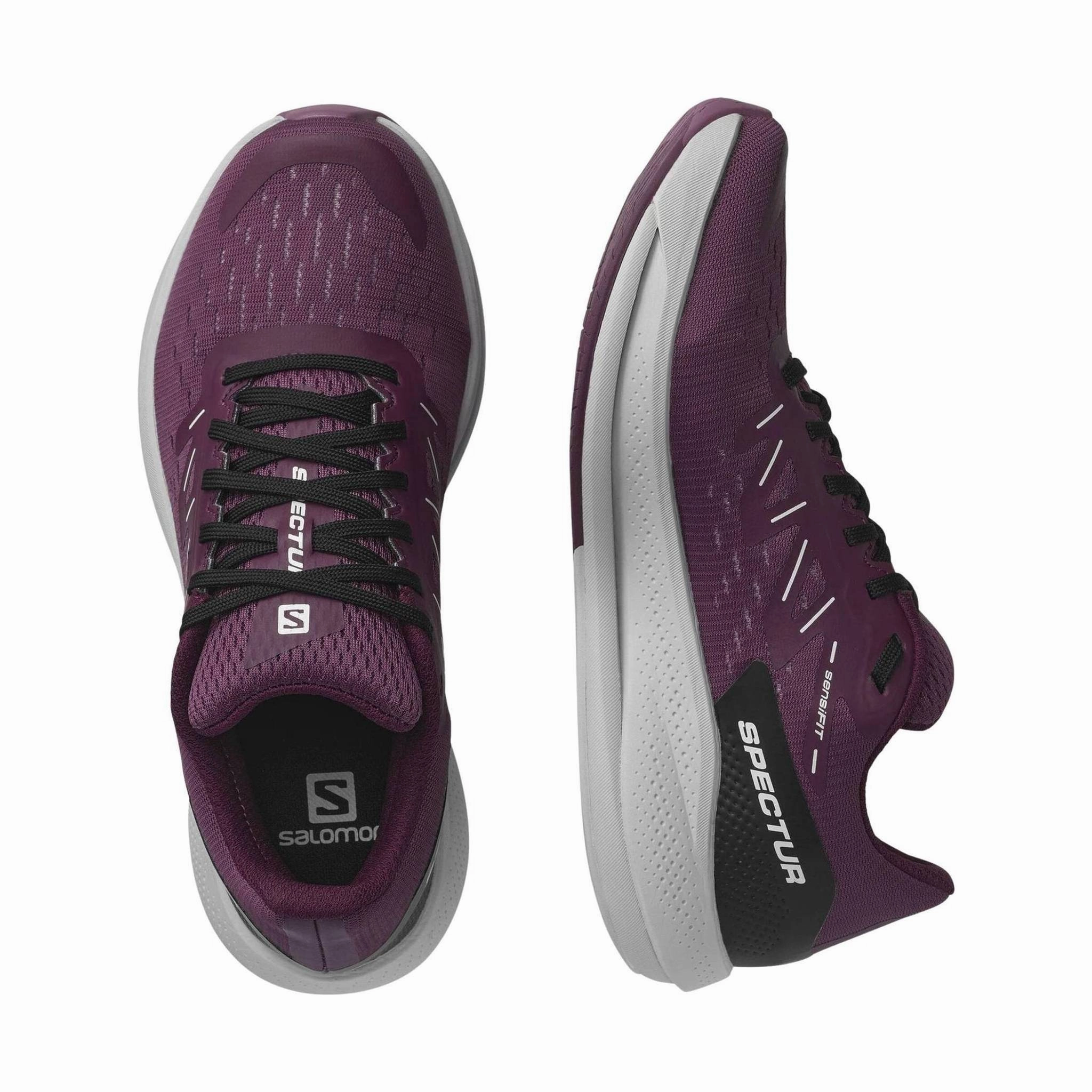 Slip Form Comfort footbed Salomon Women's Spectur Running Shoes - Tulipwood/Lunar Rock/Grape Wine