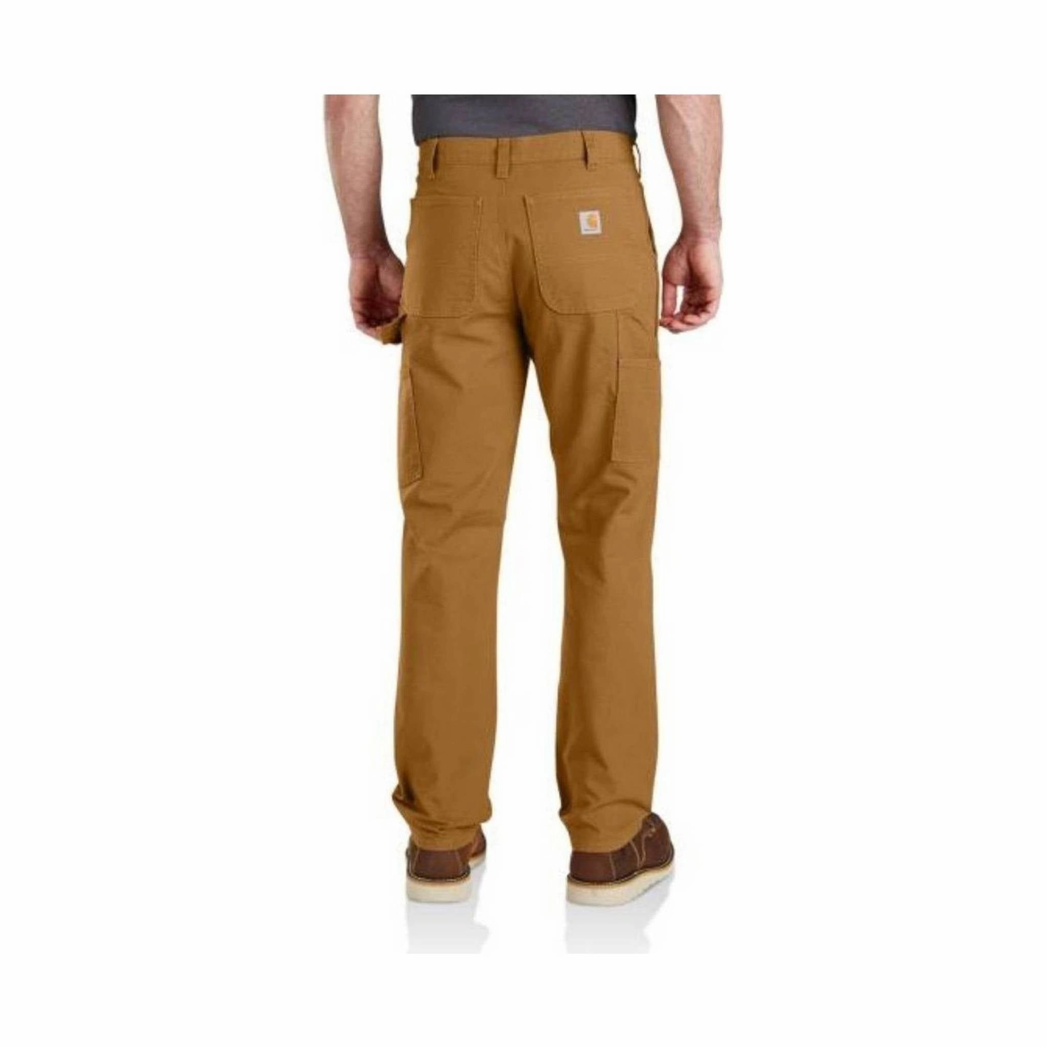 Carhartt Men's Utility Relaxed Fit Rugged Flex Duck Work Pants - Carhartt Brown Sweat Wicking Liner