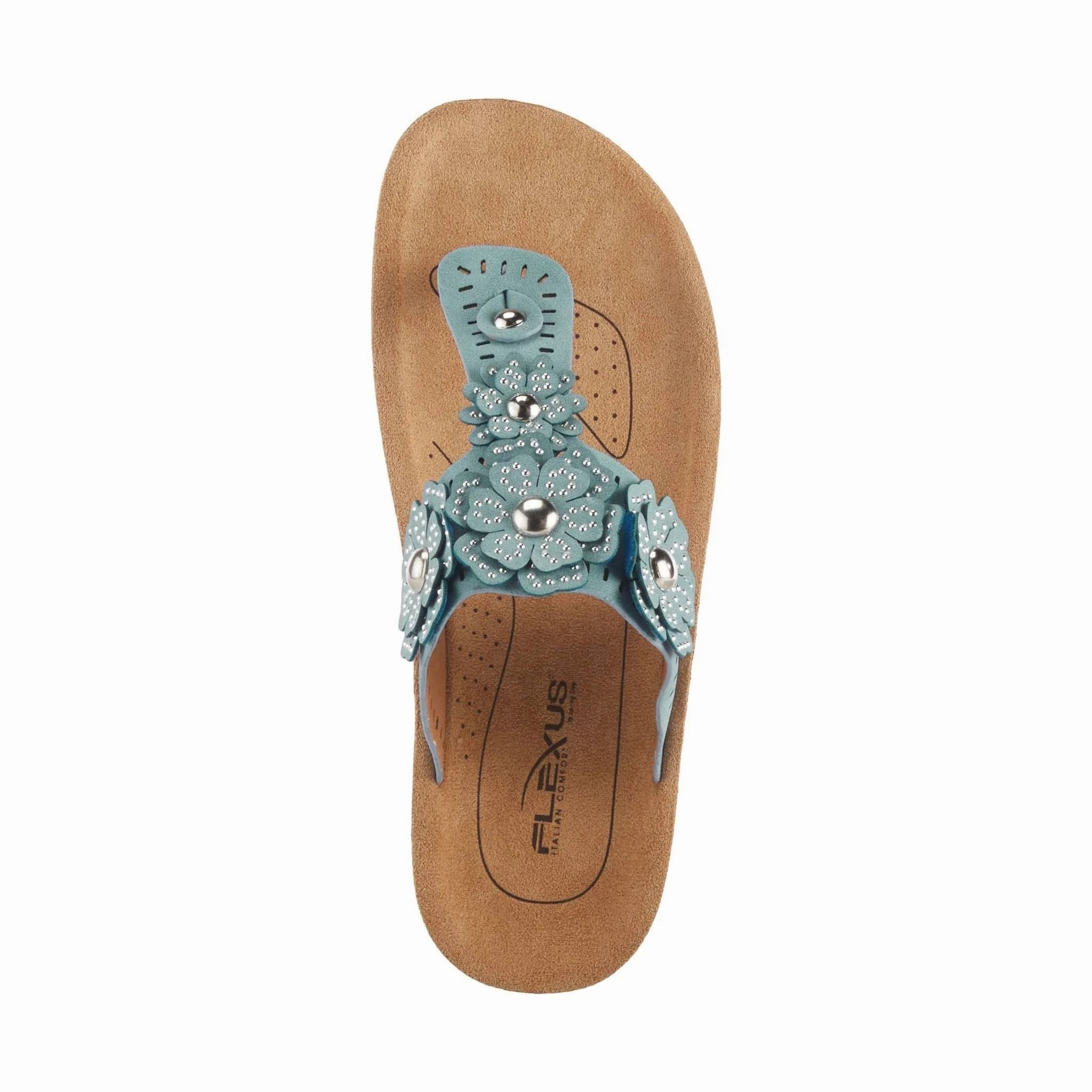 Flexus Women's Bayview Thong Sandals - Sky Blue Urban Look