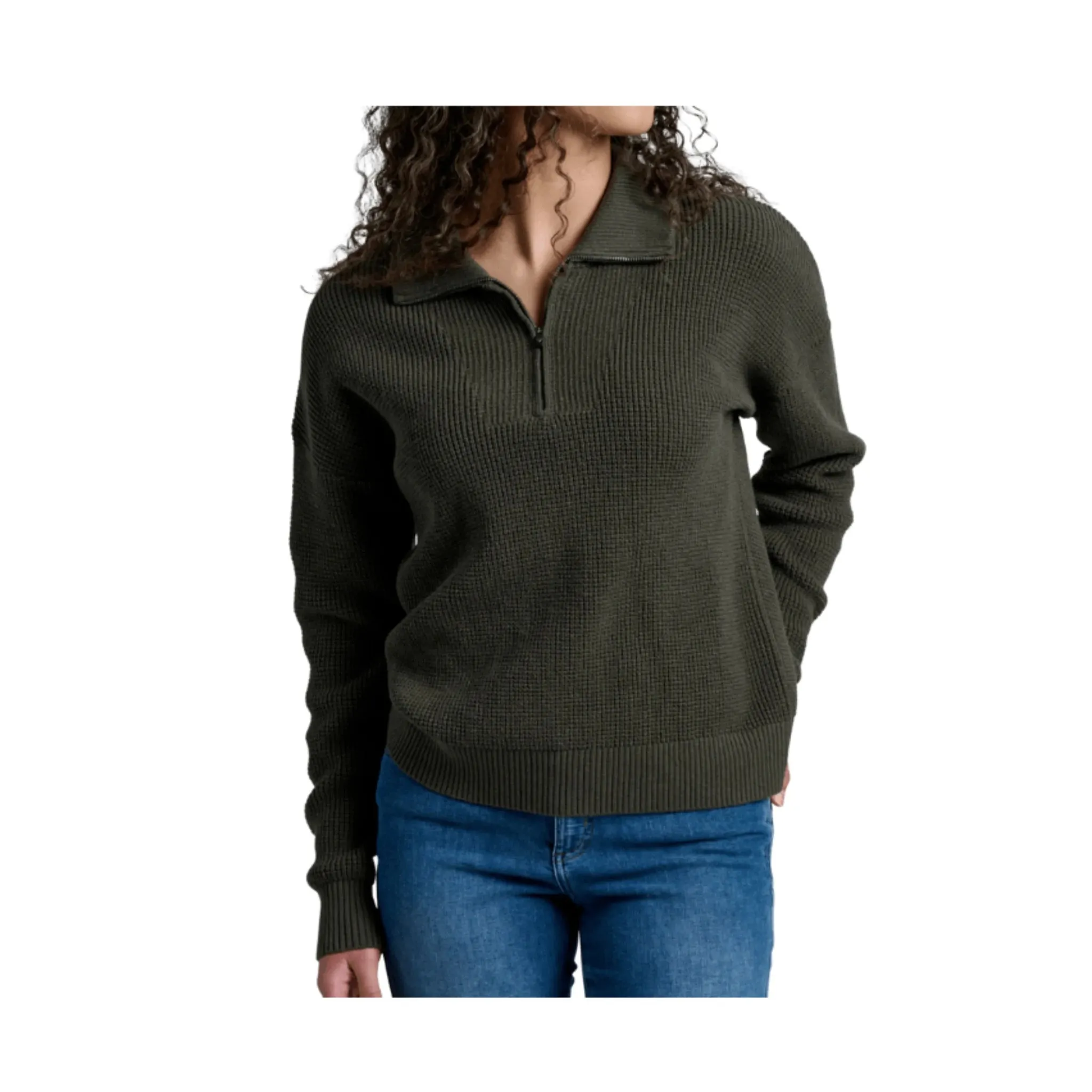 color trend product gift worthy appeal Kuhl Women's Norda Quarter Zip Sweater - Vine
