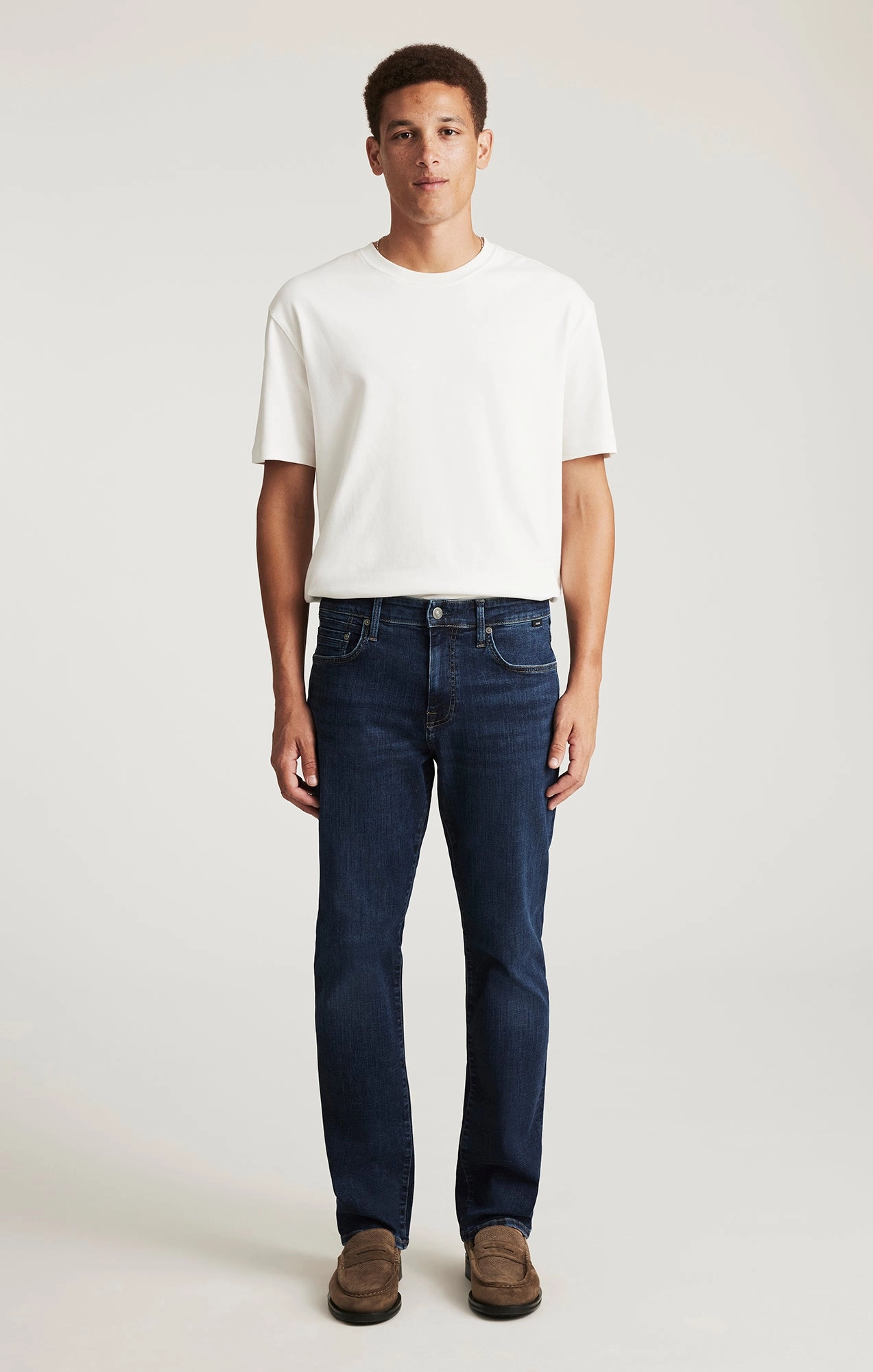 MATT RELAXED STRAIGHT LEG IN DARK BRUSHED ORGANIC VINTAGE Streetwear Fan Evening Stroll Elegant