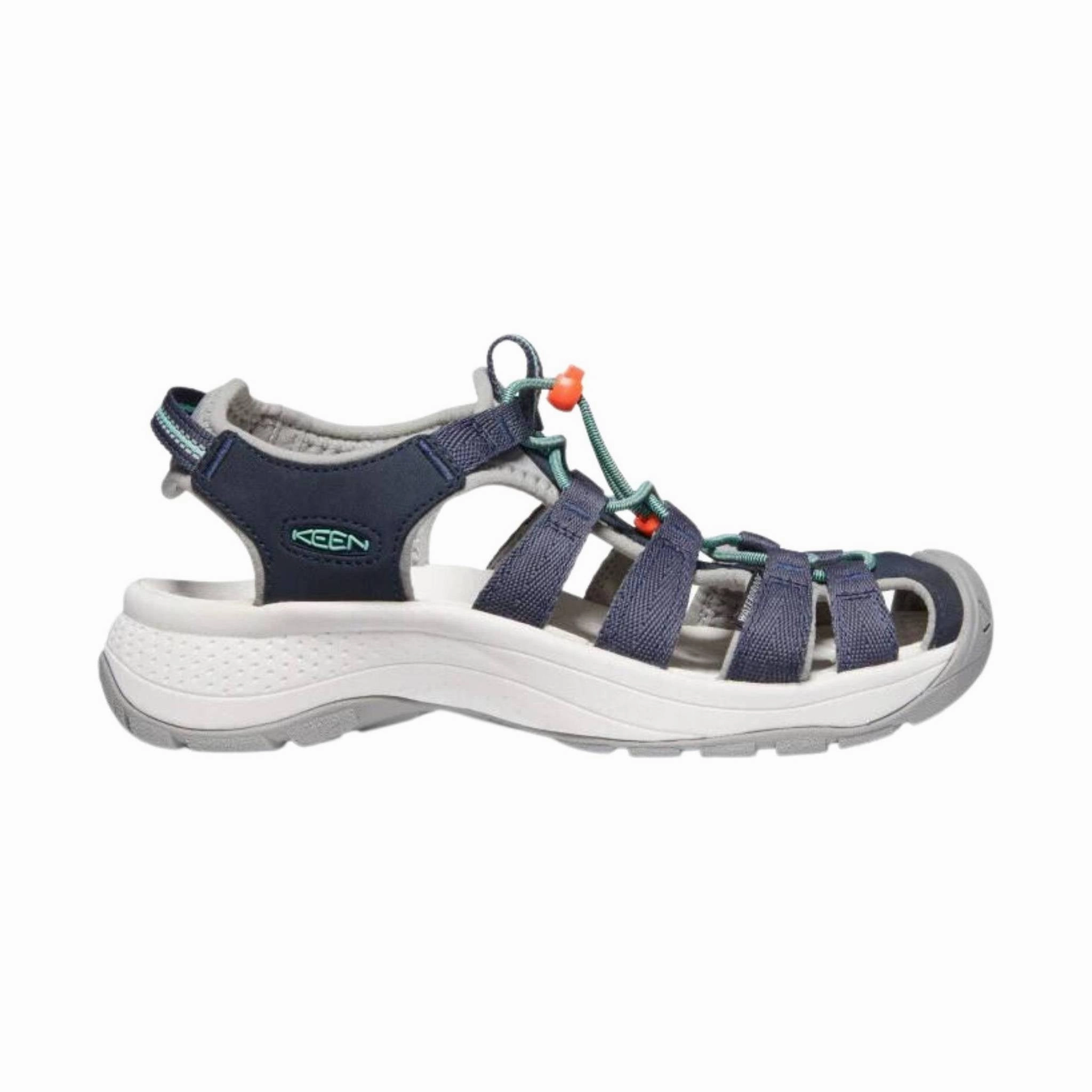 KEEN Women's Astoria West Sandal - Navy Thermoplastic Durable Frame