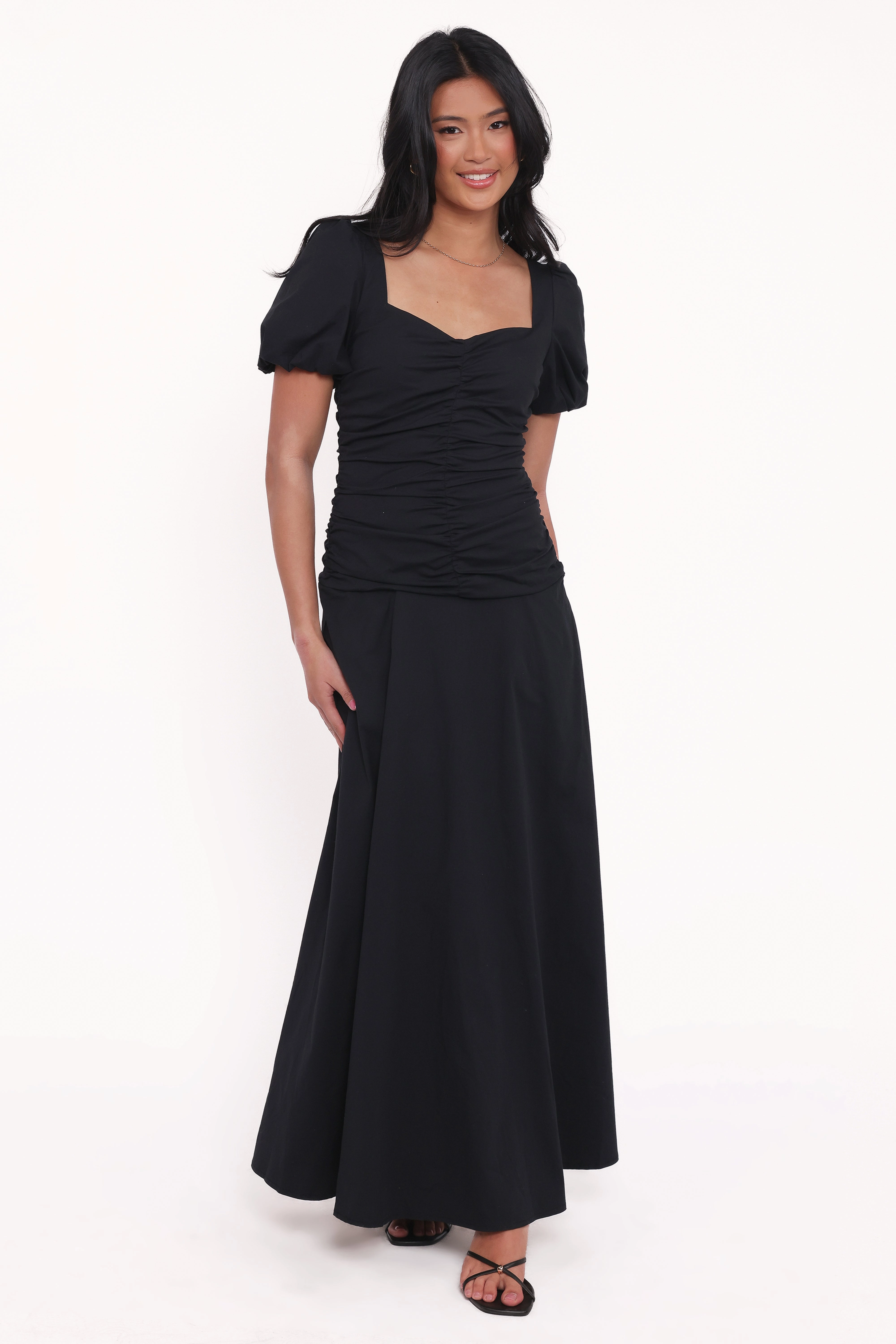 Denver Midi Dress - Black Full Coverage